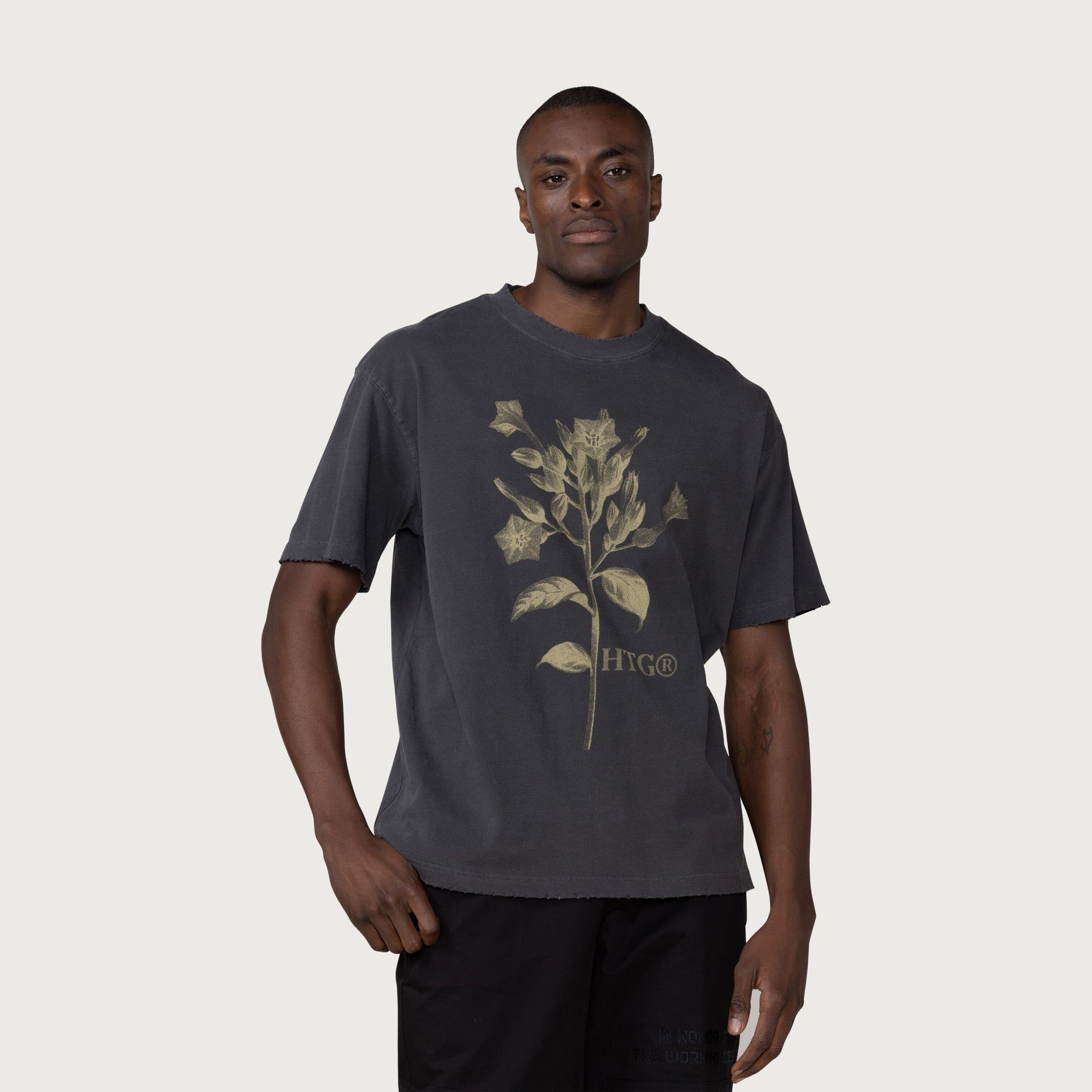 Tobacco Flower T-Shirt - Black sold by Honor the Gift product image thumbnail 5