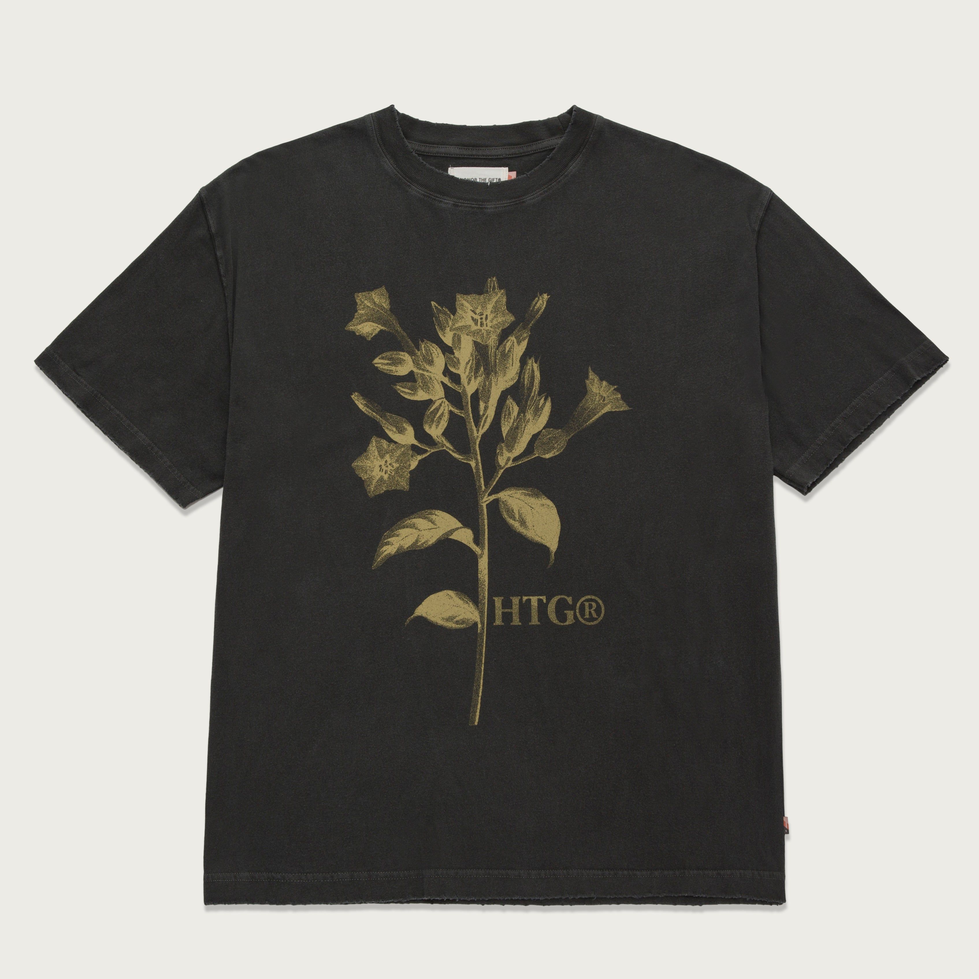 Tobacco Flower T-Shirt - Black sold by Honor the Gift