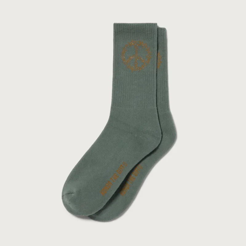 HTG® Iron Peace Sock - Green made by Honor the Gift