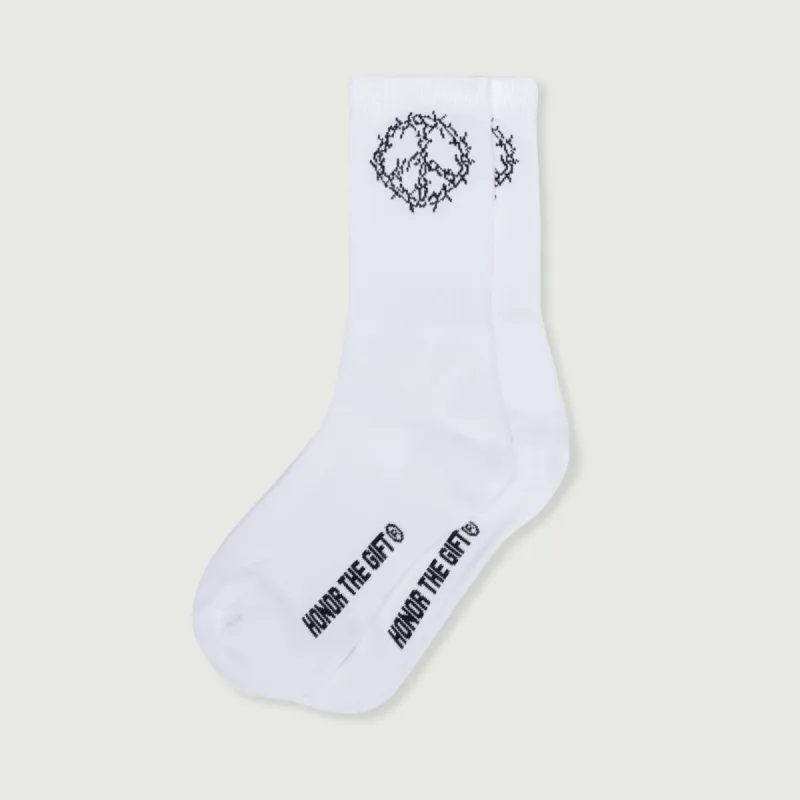 HTG® Iron Peace Sock - Bone made by Honor the Gift