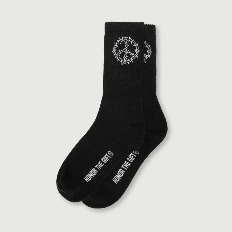 HTG® Iron Peace Sock - Black made by Honor the Gift