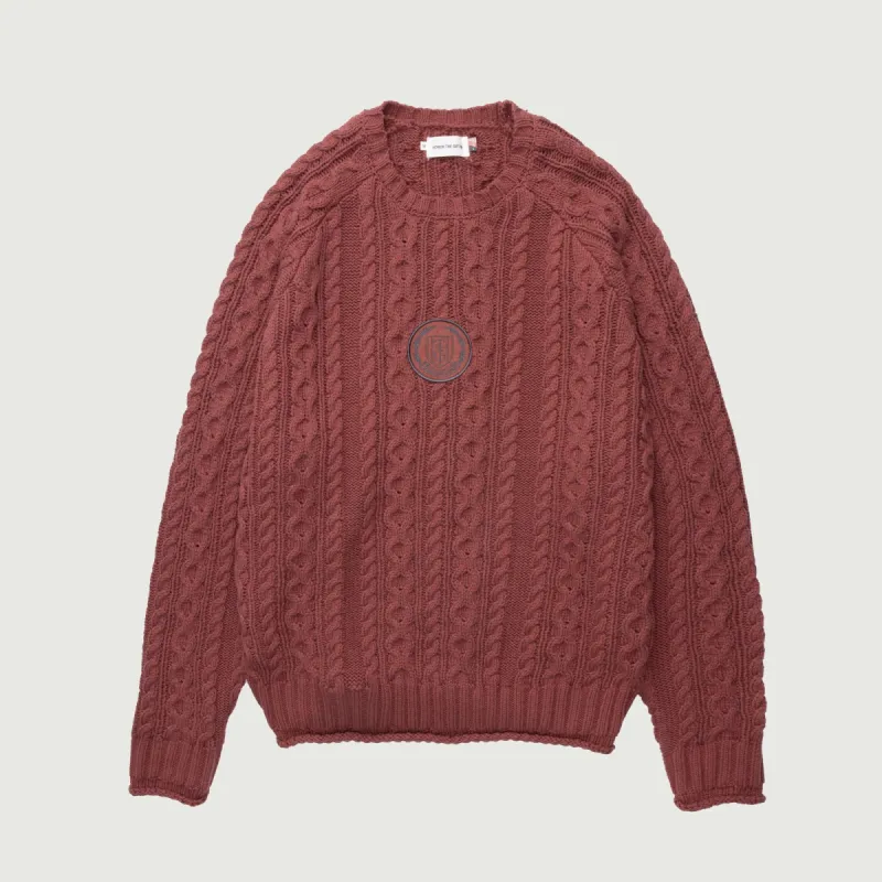 HTG® Cable Knit Jumper - Maroon sold by Honor the Gift