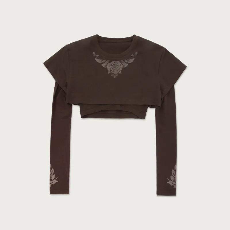 Womens Double Layer T-Shirt - Black sold by Honor the Gift