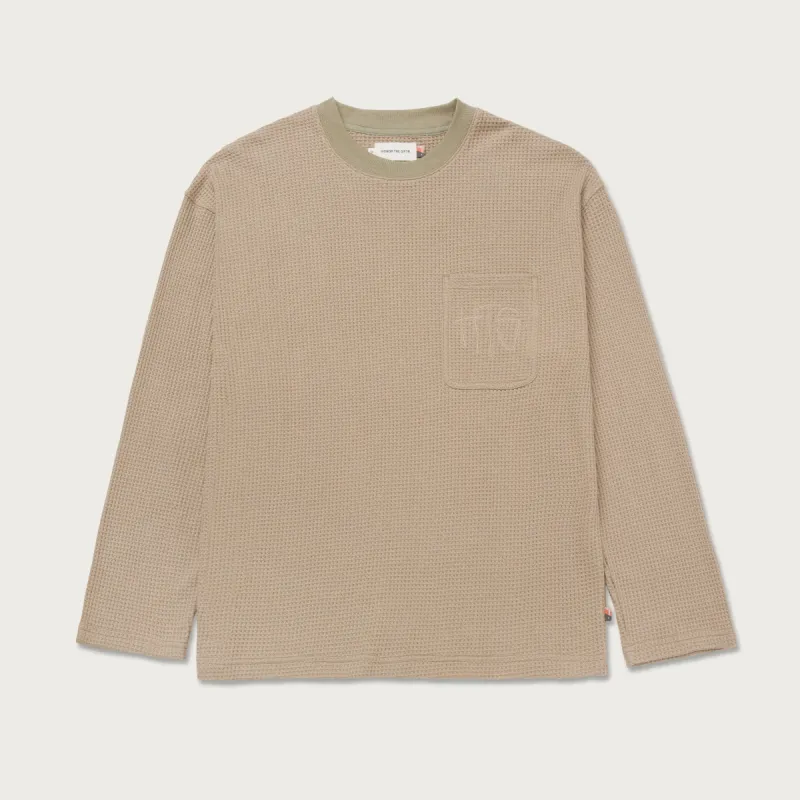 Purpose Box L/S Tee - Lt. Brown sold by Honor the Gift