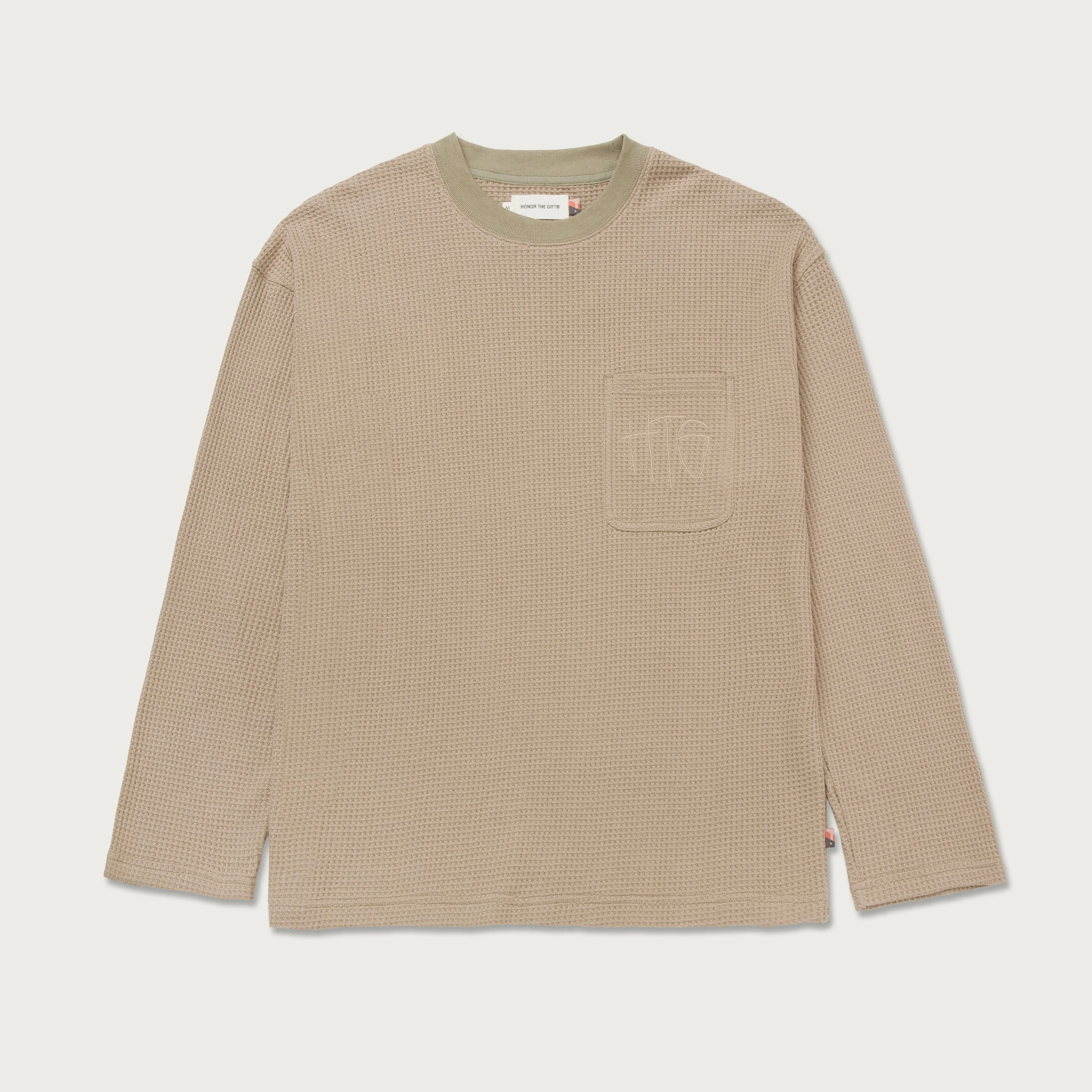 Purpose Box L/S Tee - Lt. Brown sold by Honor the Gift