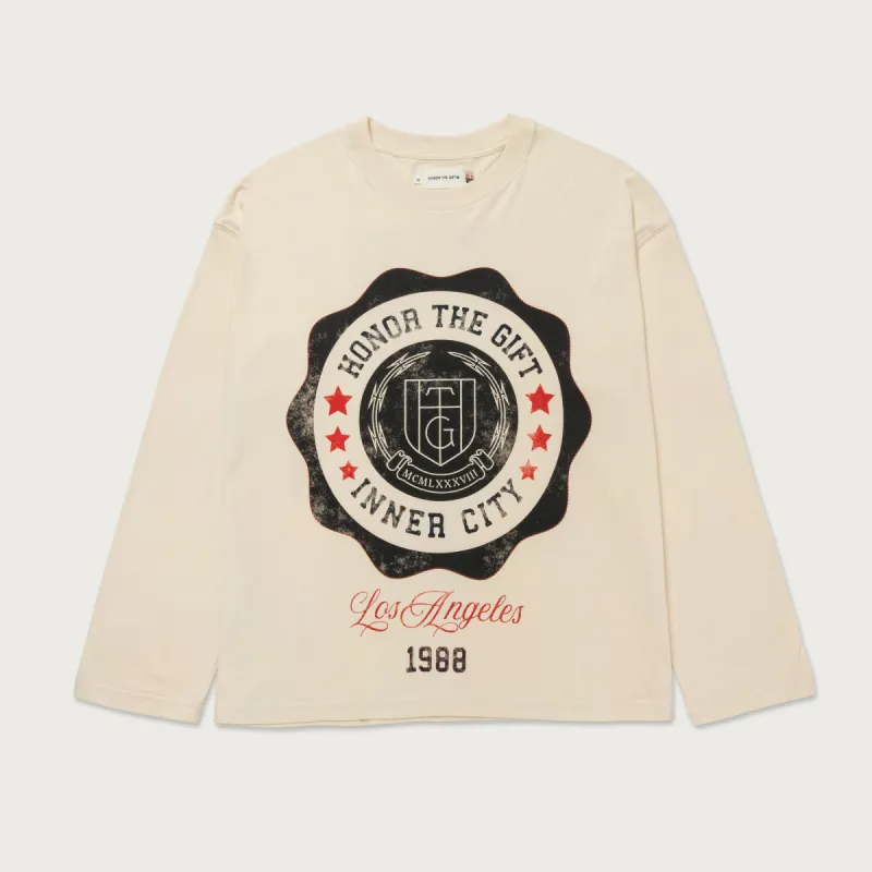 HTG® Seal Logo L/S T-Shirt - Bone sold by Honor the Gift