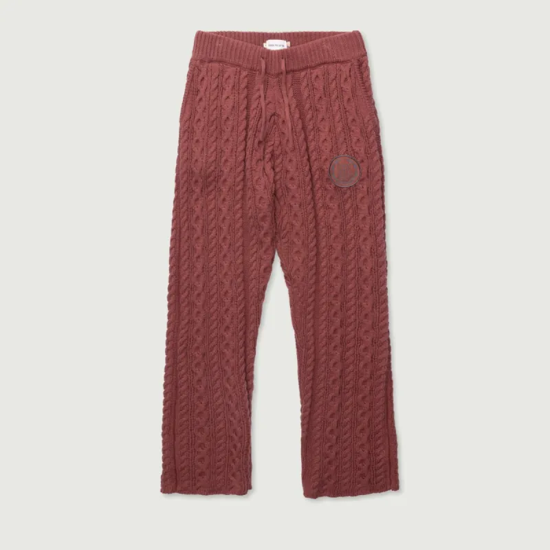 Cable Knit Pant - Maroon sold by Honor the Gift