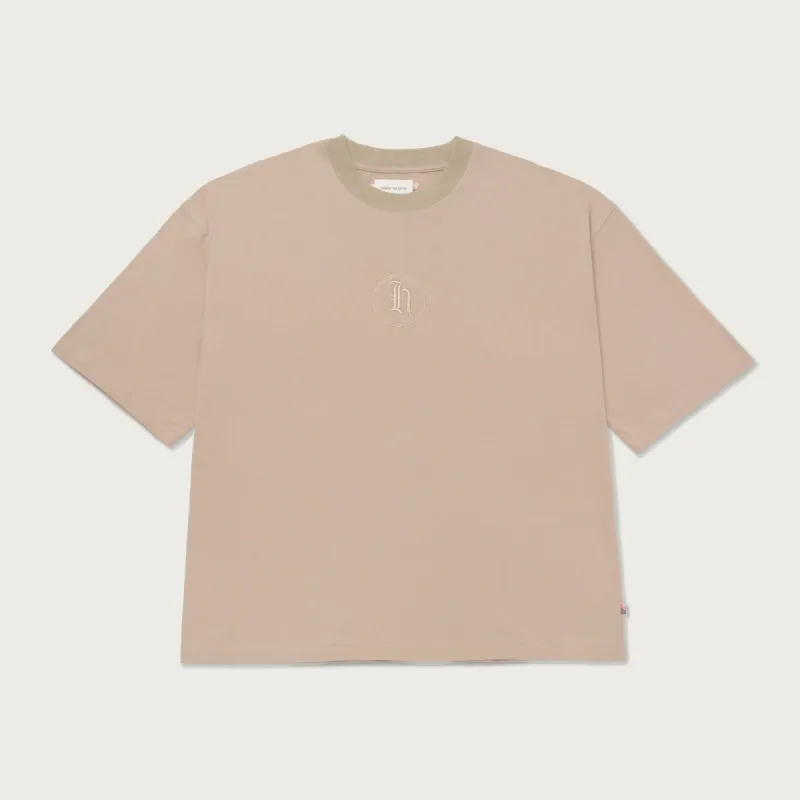 H Stamp Box T-Shirt - Tan sold by Honor the Gift