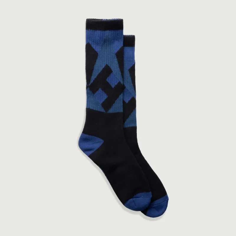 Panel Ribbed Sock - Navy sold by Honor the Gift