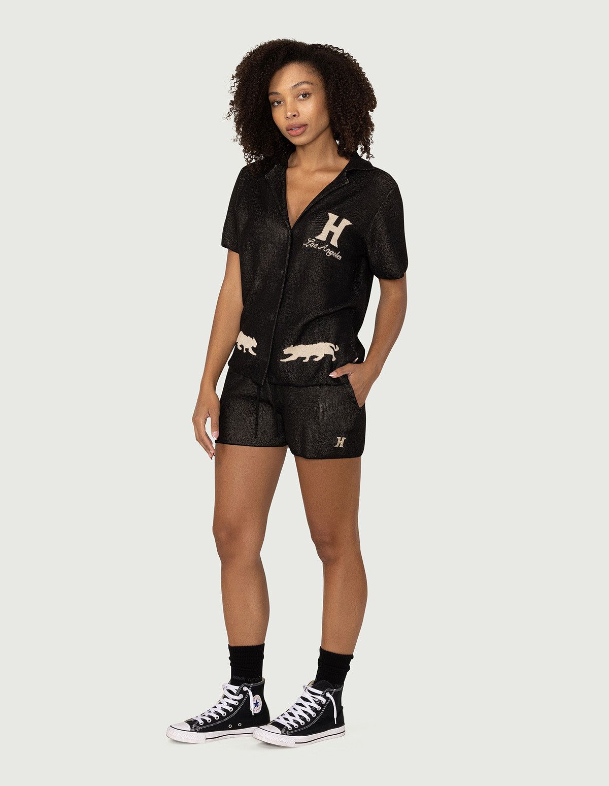 Womens Jungle Camp Button Up - Black sold by Honor the Gift product image thumbnail 3