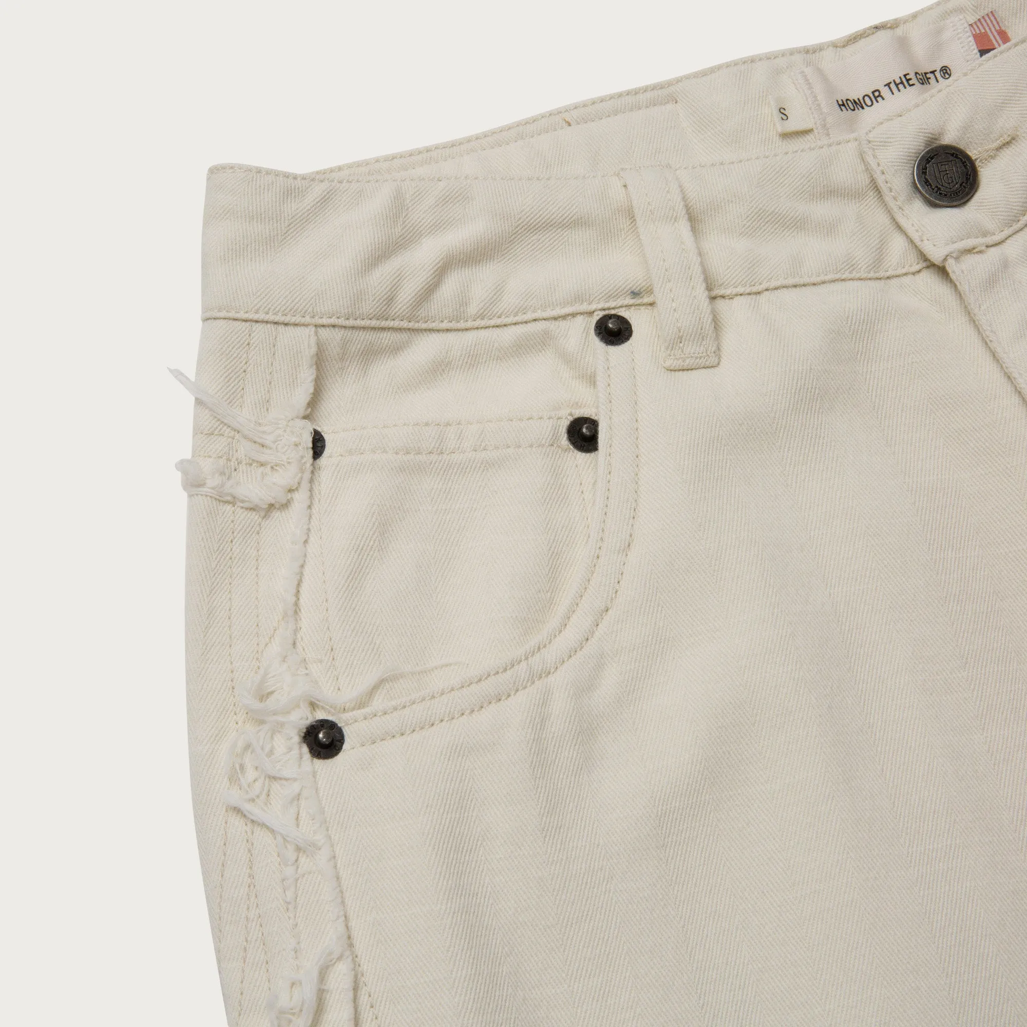 Womens Herringbone Wide Leg Pant - Bone sold by Honor the Gift product image thumbnail 5