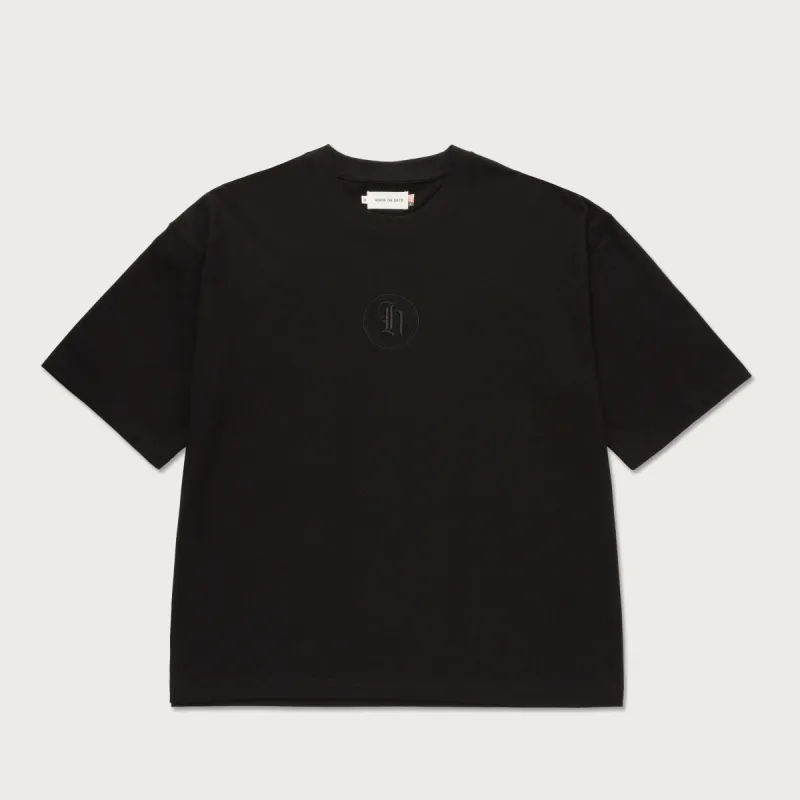 H Stamp Box T-Shirt - Black sold by Honor the Gift