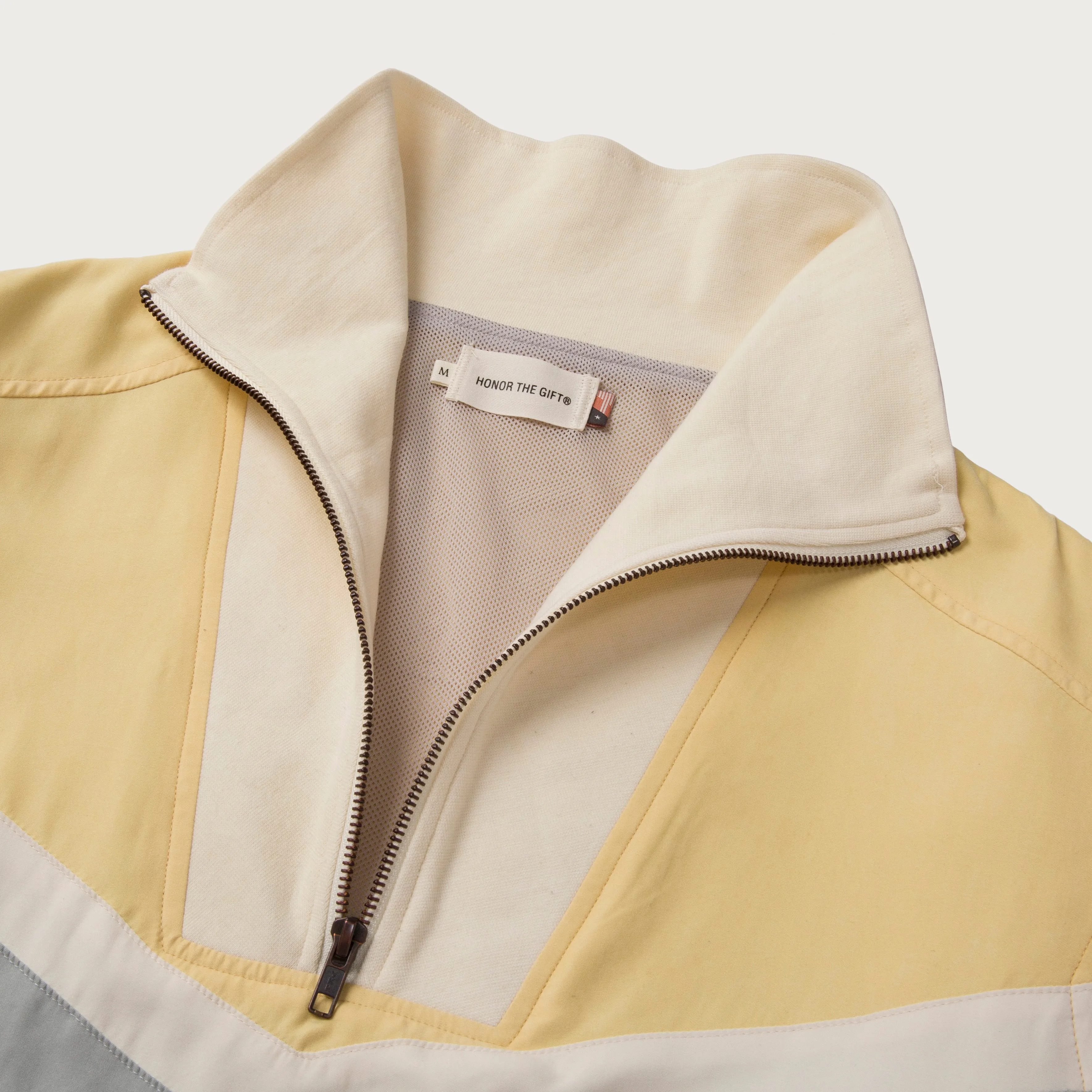 Brushed Poly Track Anorak Jacket - Bone sold by Honor the Gift product image thumbnail 4