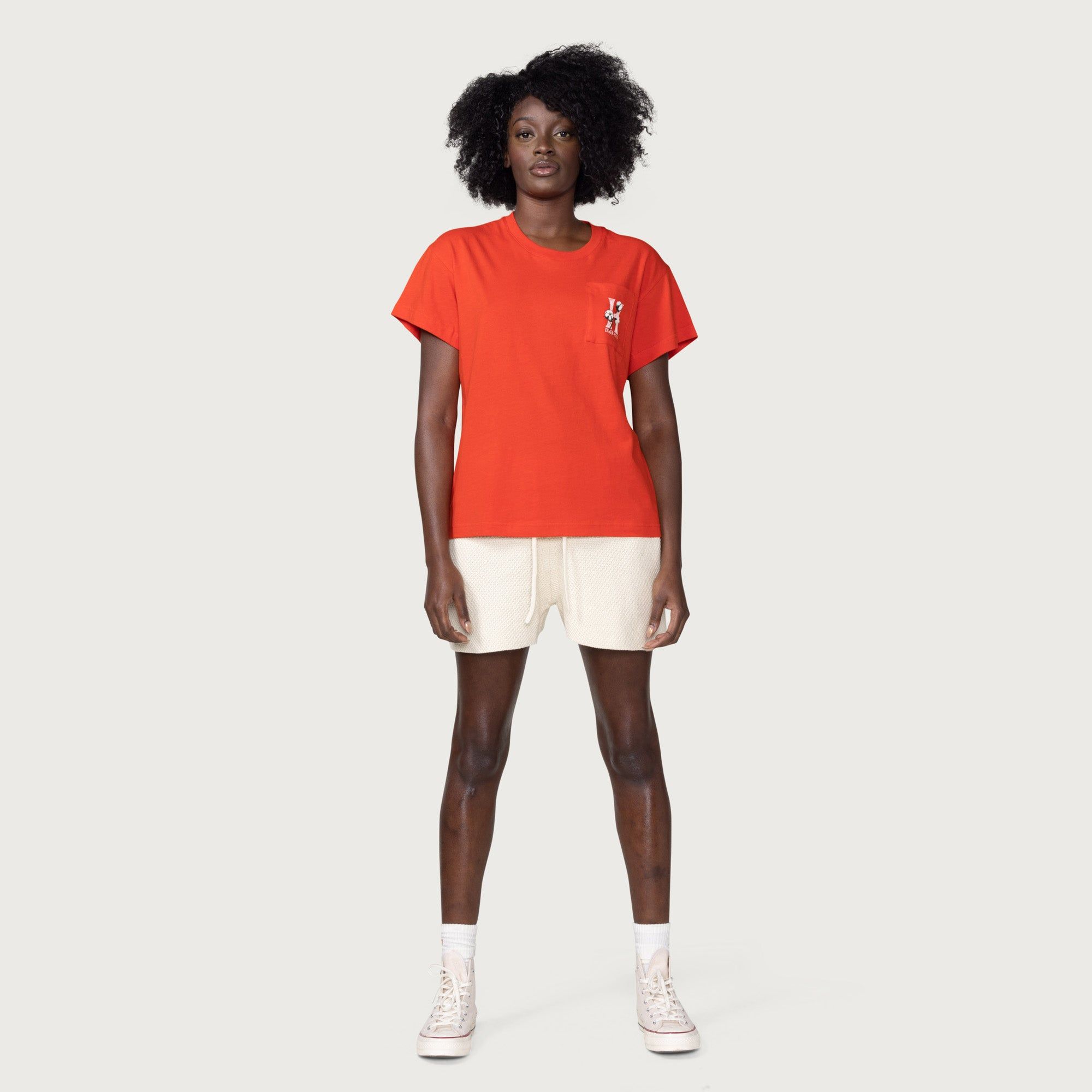 Womens Cotton H T-Shirt - Orange sold by Honor the Gift product image thumbnail 3