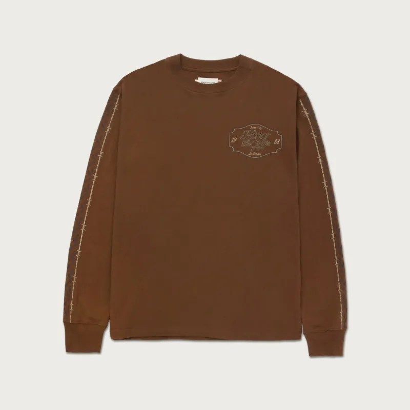 HTG® Pattern L/S T-Shirt - Brown sold by Honor the Gift