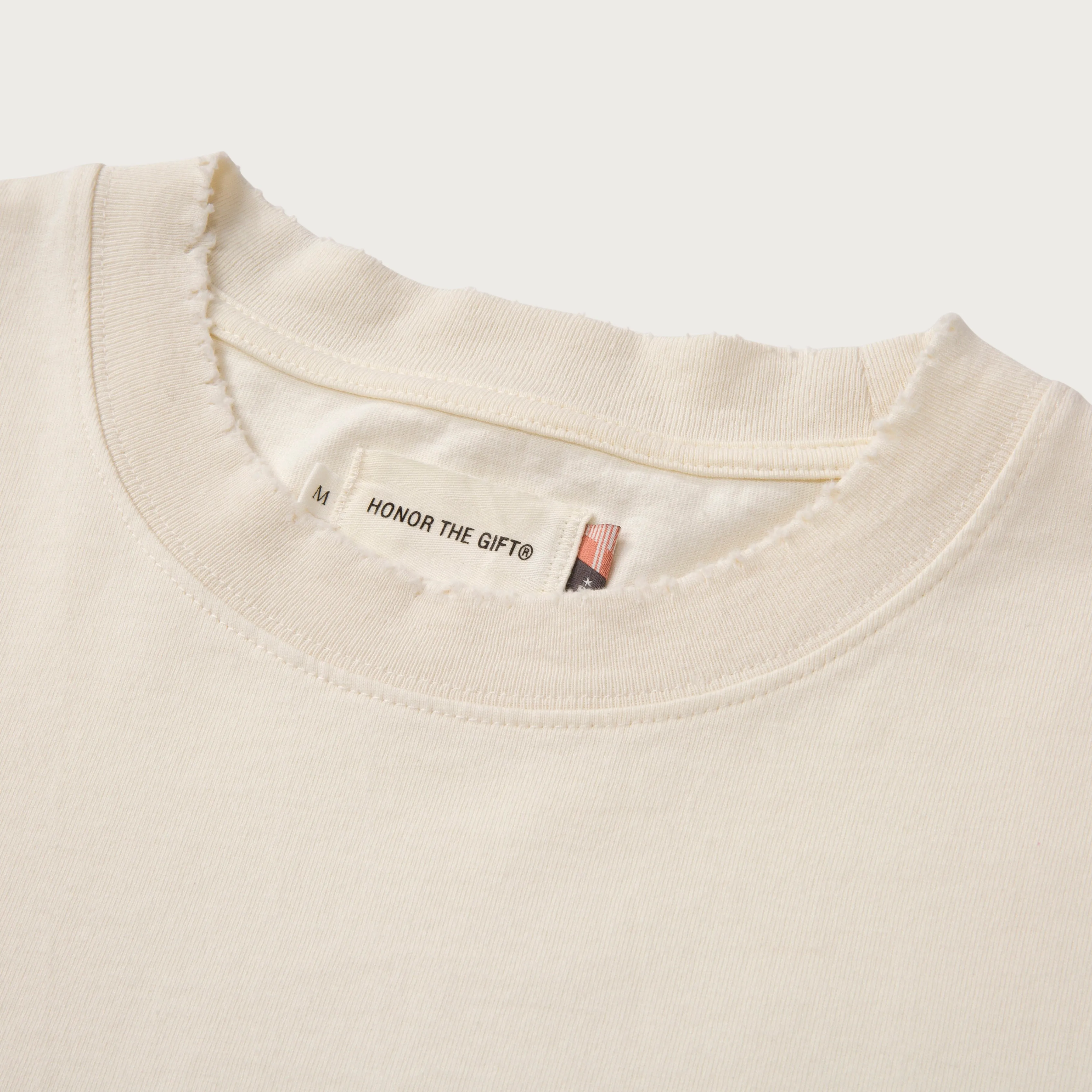 Embroidered Pocket T-Shirt - Bone sold by Honor the Gift product image thumbnail 5