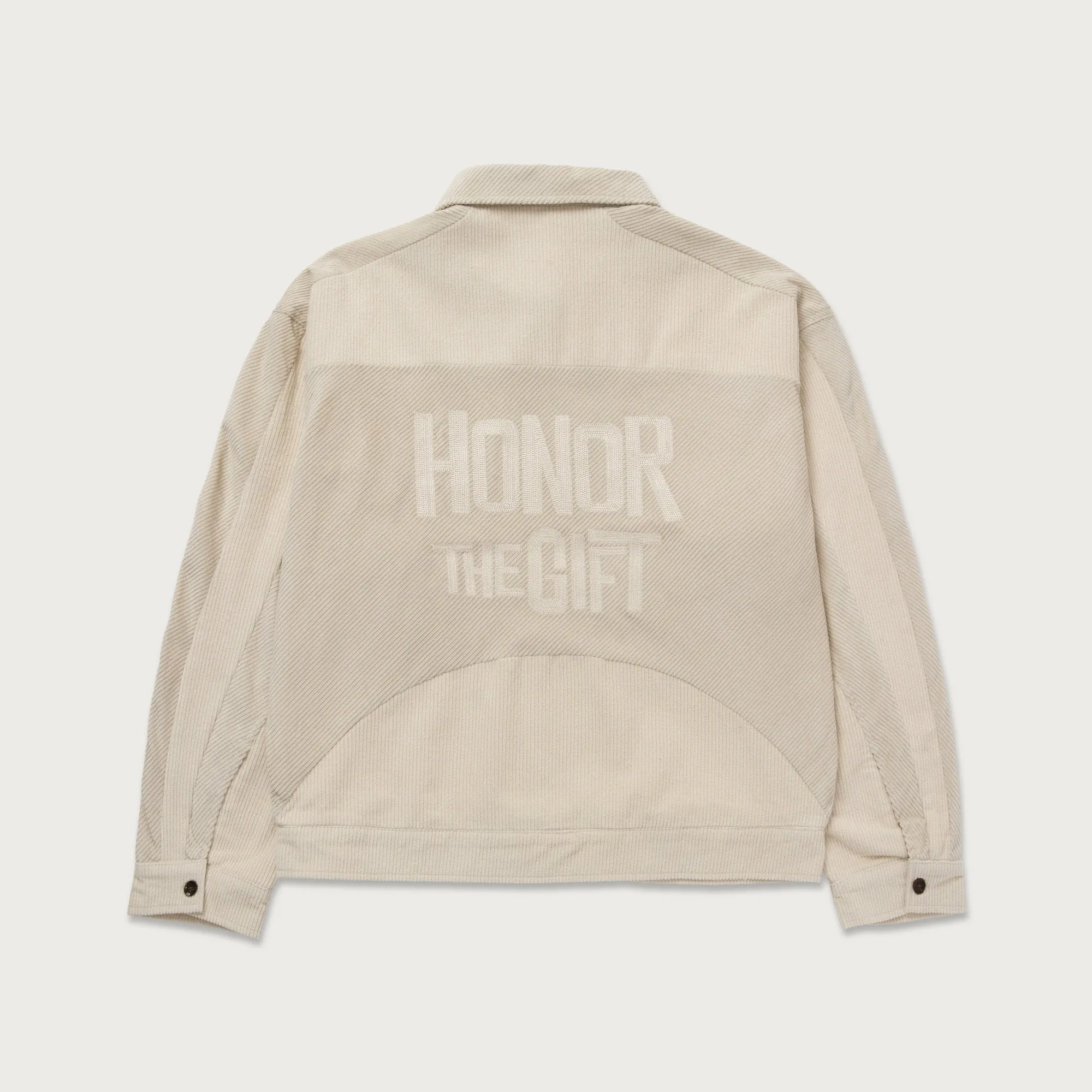 Corduroy Zip Jacket - Bone sold by Honor the Gift product image thumbnail 2