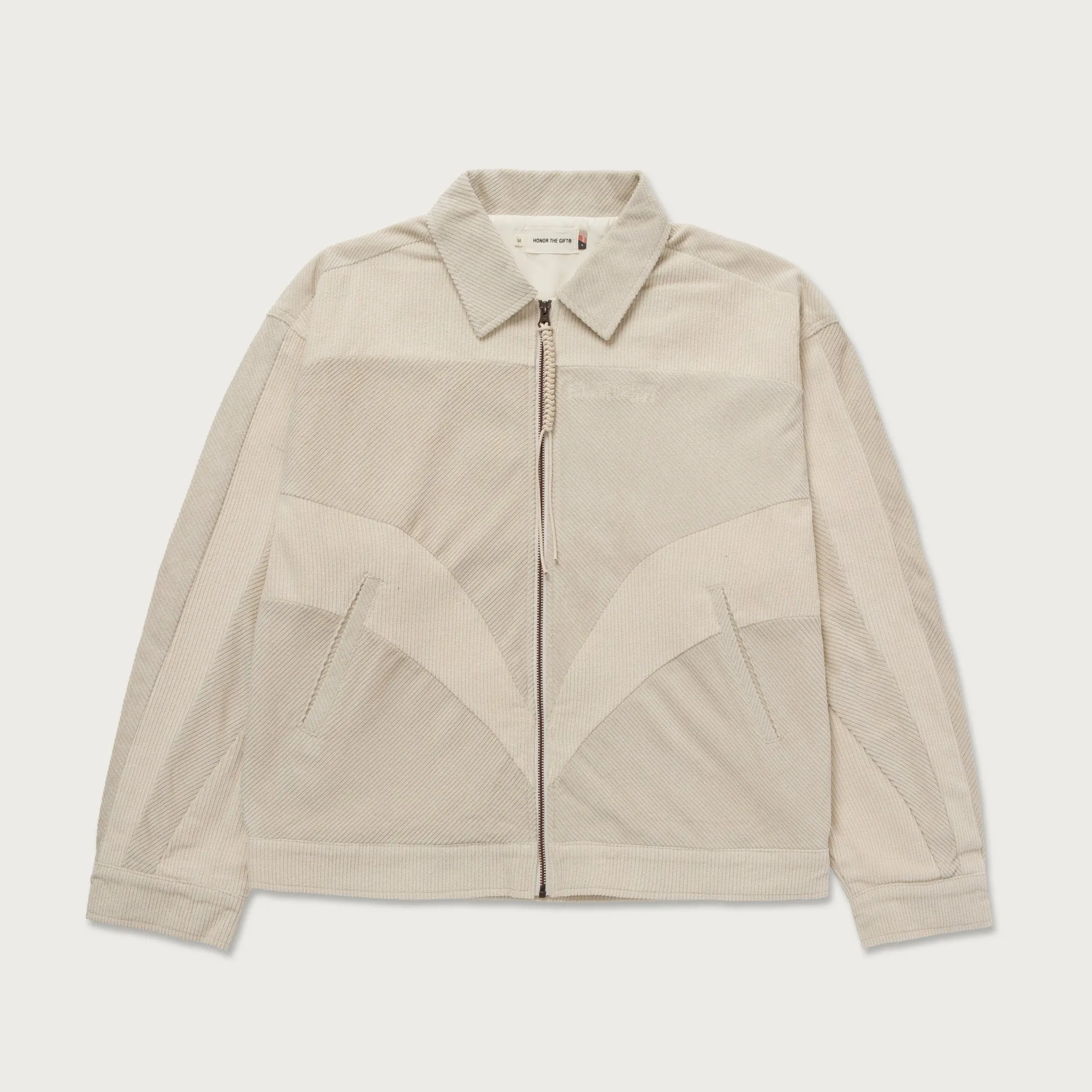 Corduroy Zip Jacket - Bone sold by Honor the Gift