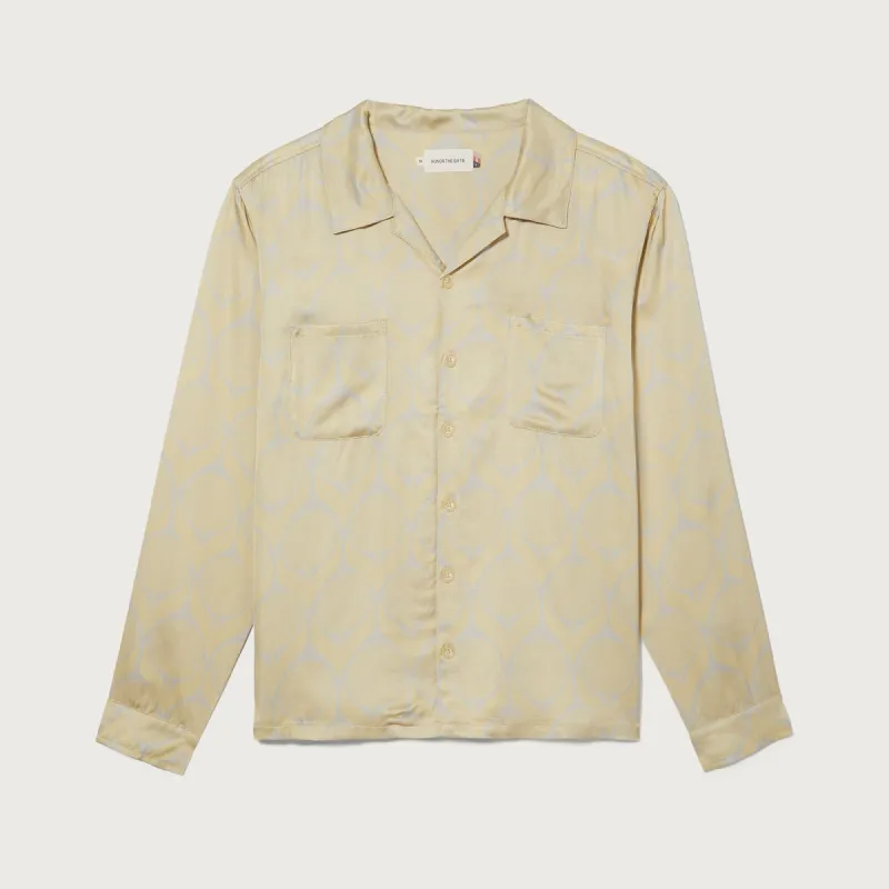 L/S Floral Button Up - Cream sold by Honor the Gift