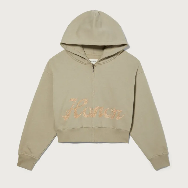 Womens Cropped Hoodie - Sand made by Honor the Gift