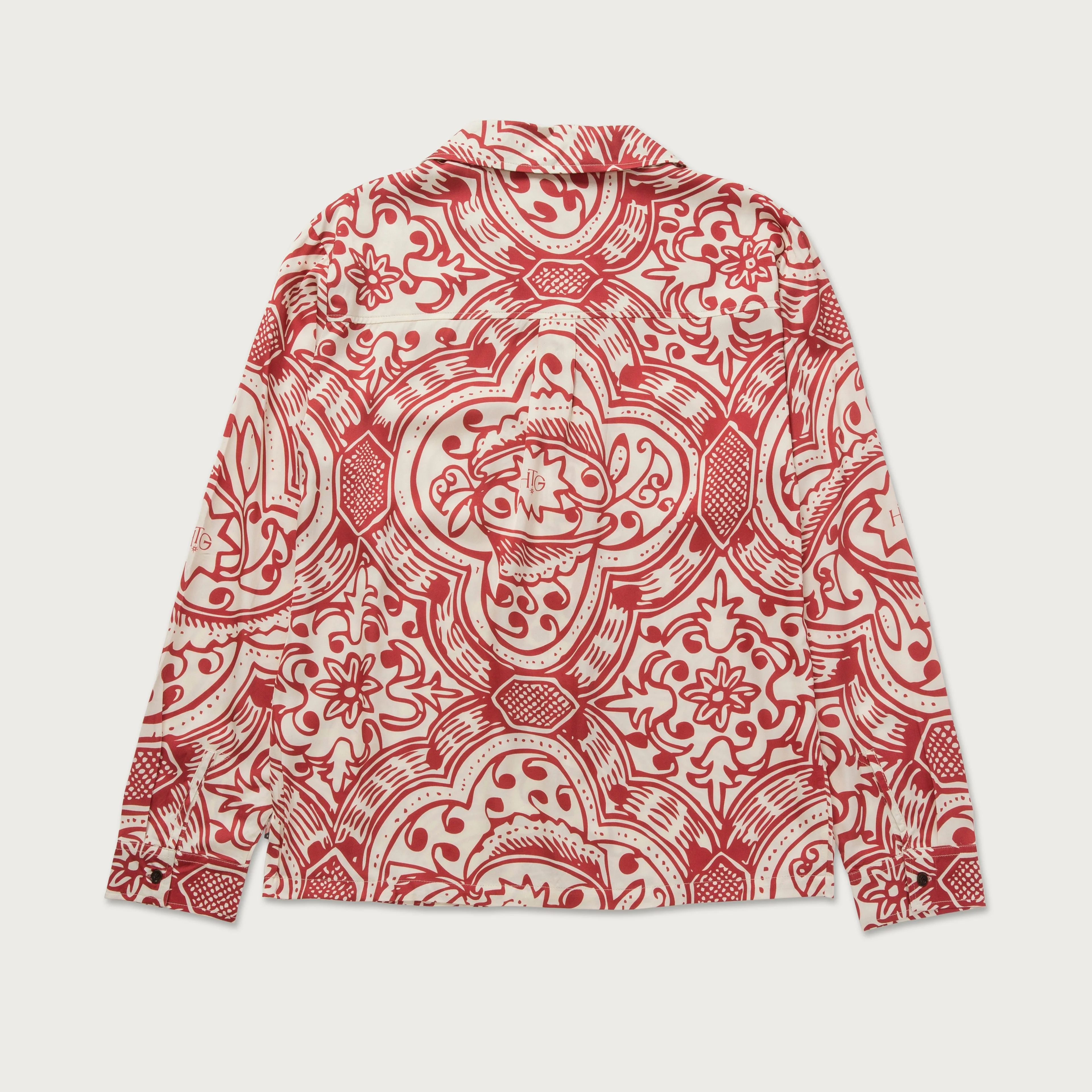 L/S Printed Woven Button Up - Brick sold by Honor the Gift product image thumbnail 2
