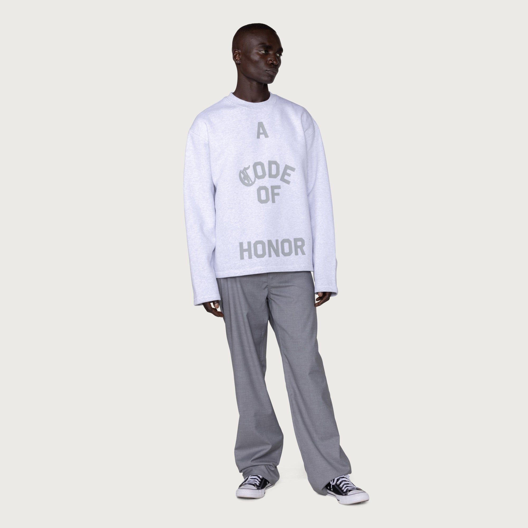 Honor Code Crewneck - Lt Heather sold by Honor the Gift product image thumbnail 3