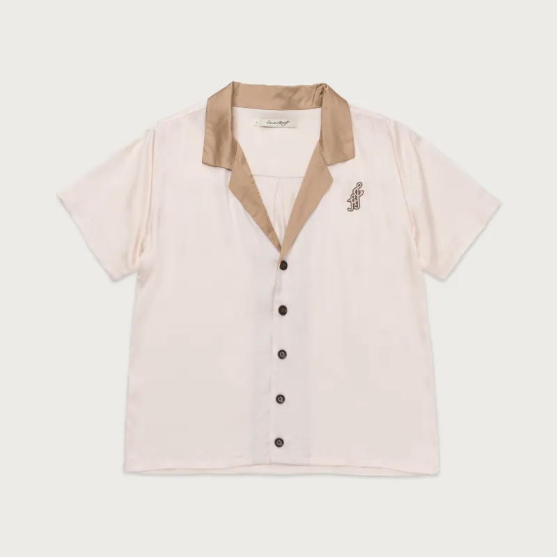 Womens Notes Camp Shirt - Cream made by Honor the Gift