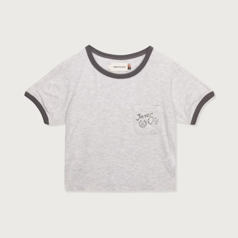 Womens Neighborhood Pocket T-Shirt - Bone sold by Honor the Gift