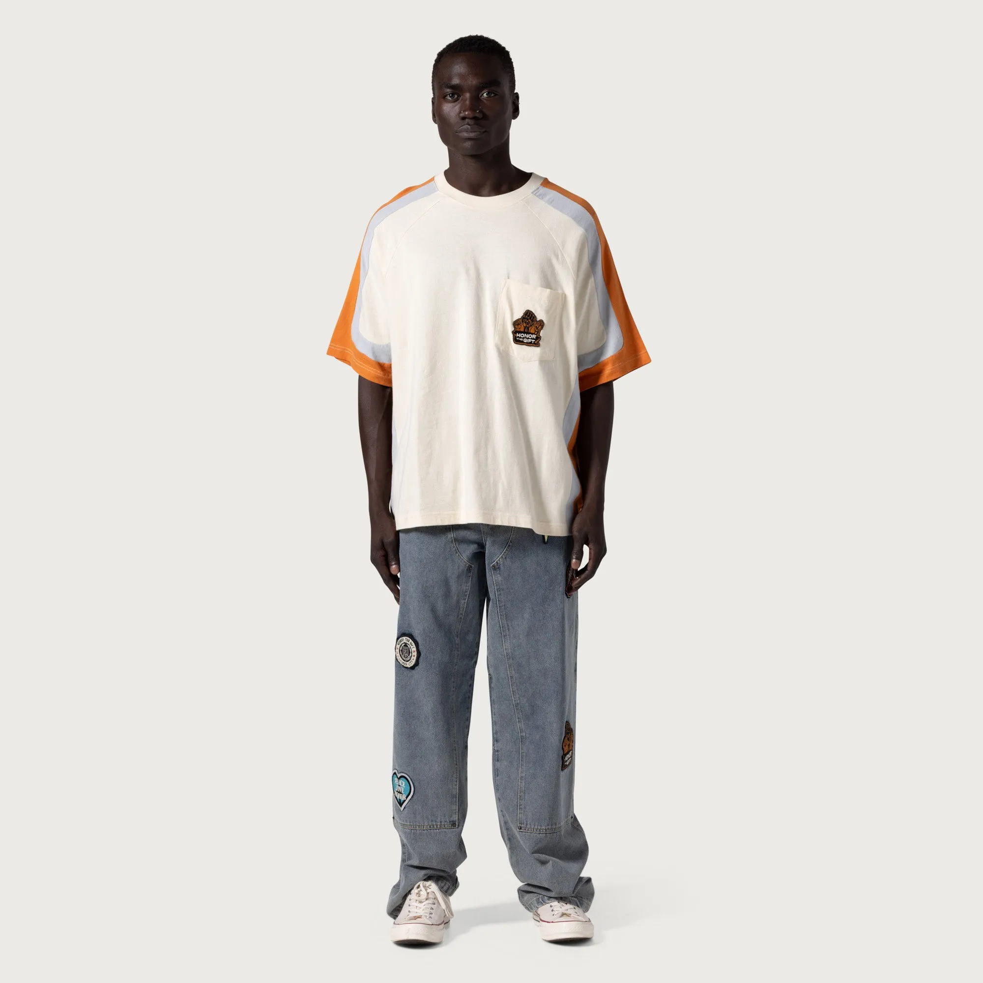 S/S Panel Pocket T-Shirt - Bone sold by Honor the Gift product image thumbnail 3