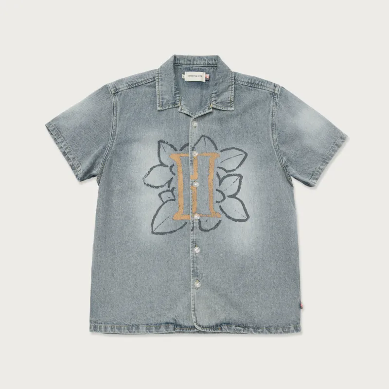 S/S Denim Woven Shirt - Indigo sold by Honor the Gift