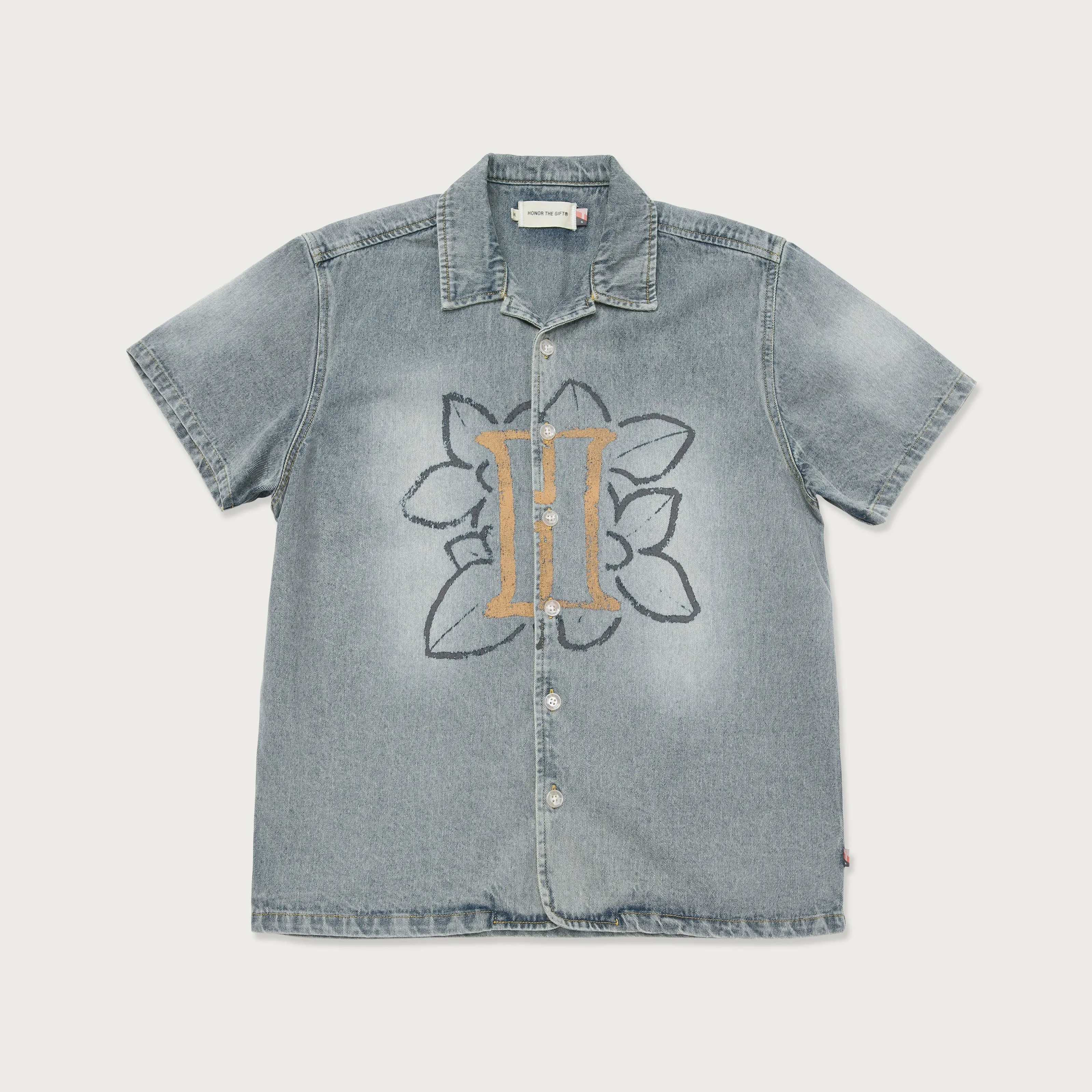 S/S Denim Woven Shirt - Indigo sold by Honor the Gift
