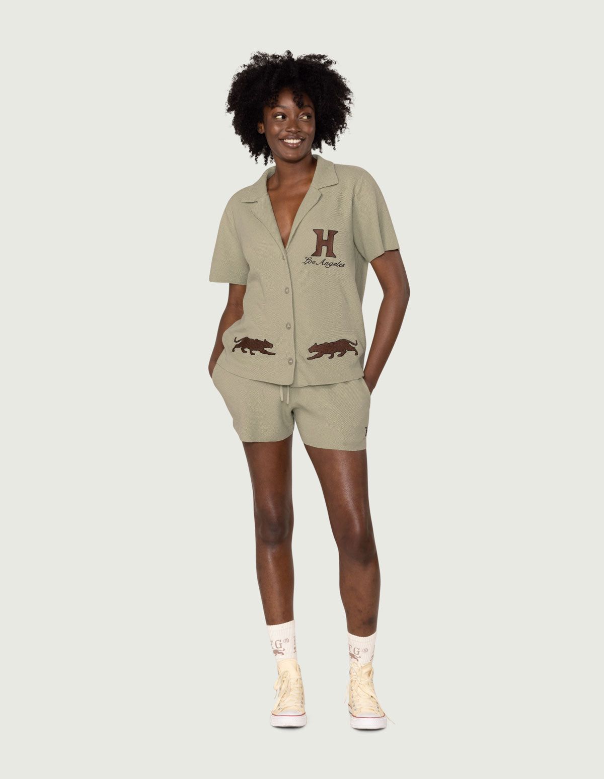 Women's Jungle Camp Button Up - Sage sold by Honor the Gift product image thumbnail 3