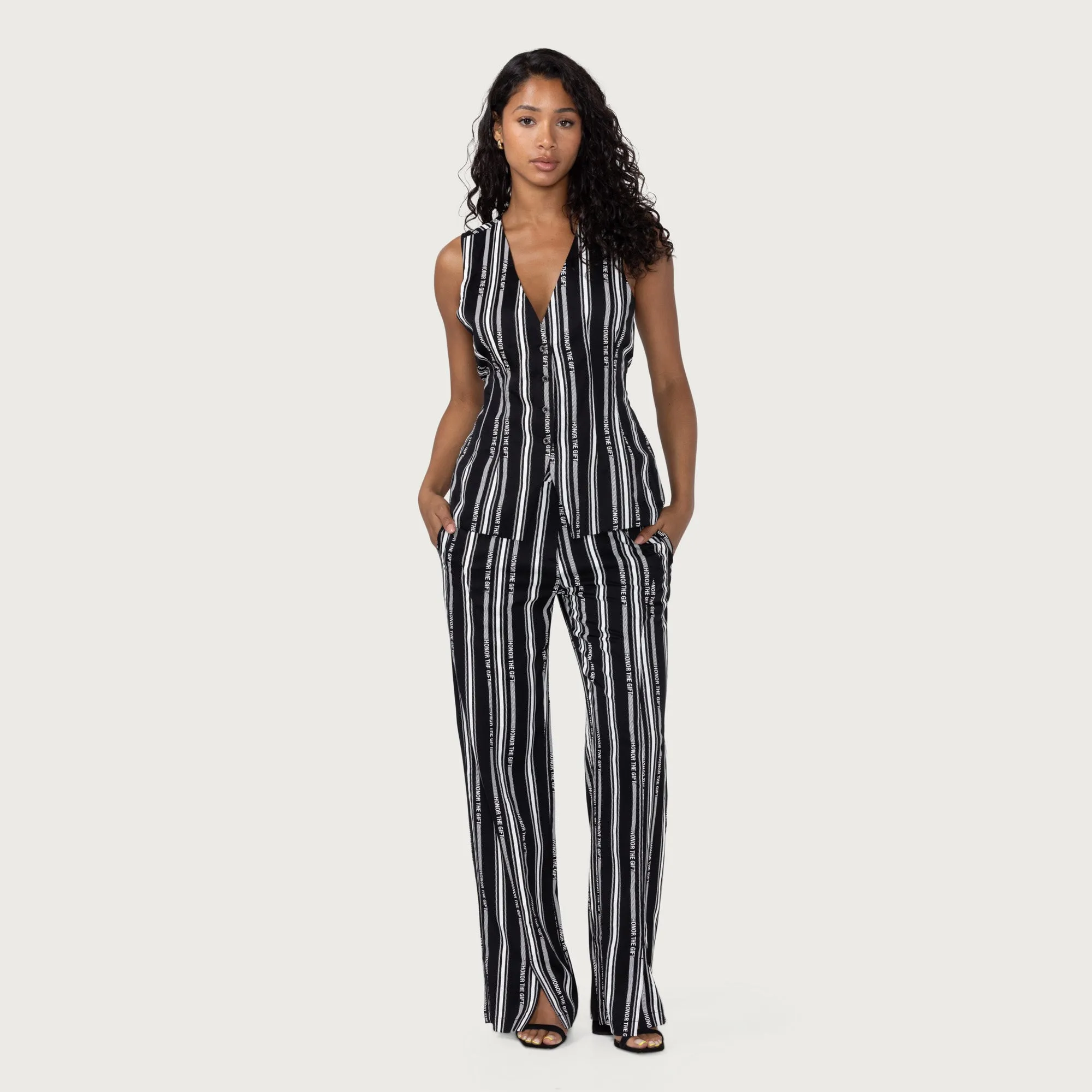 Womens Honor Stripe Pant - Black Stripe sold by Honor the Gift product image thumbnail 2