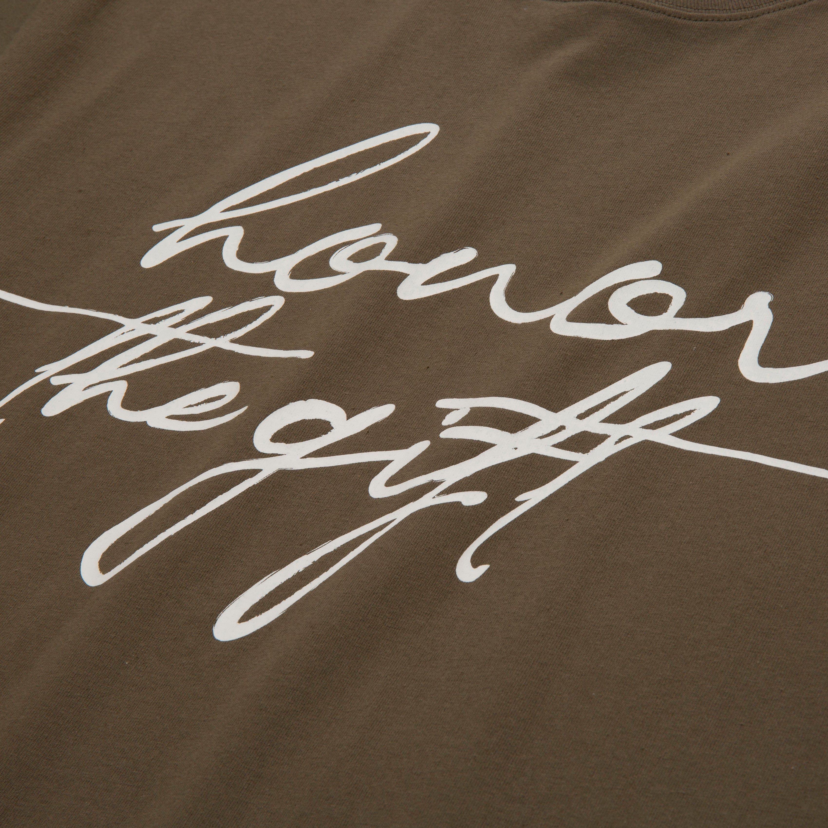 HTG® Script T-Shirt - Olive sold by Honor the Gift product image thumbnail 3