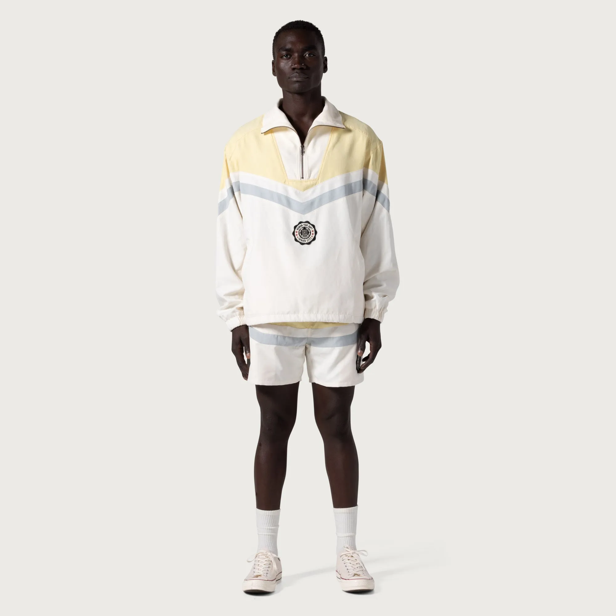 Brushed Poly Track Short - Bone sold by Honor the Gift product image thumbnail 3