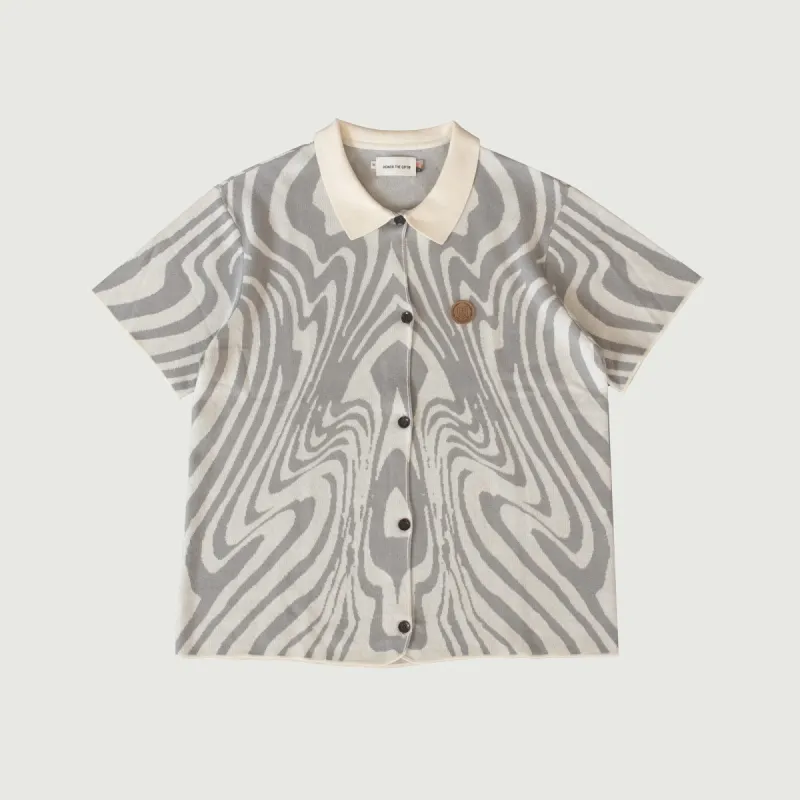 Dazed Knit S/S Button Up - Bone sold by Honor the Gift