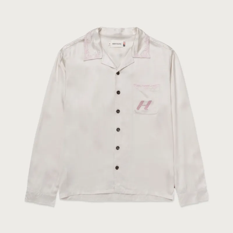 Palm Stitch LS Button Up - Cream sold by Honor the Gift
