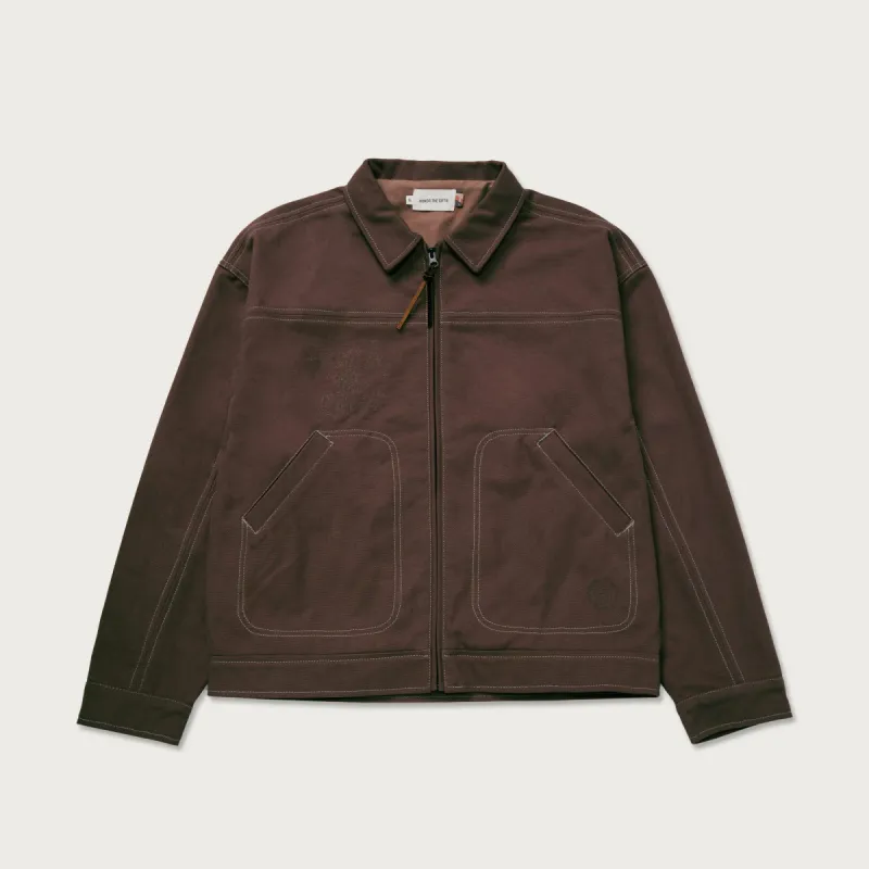 Script Carpenter Jacket - Brown sold by Honor the Gift