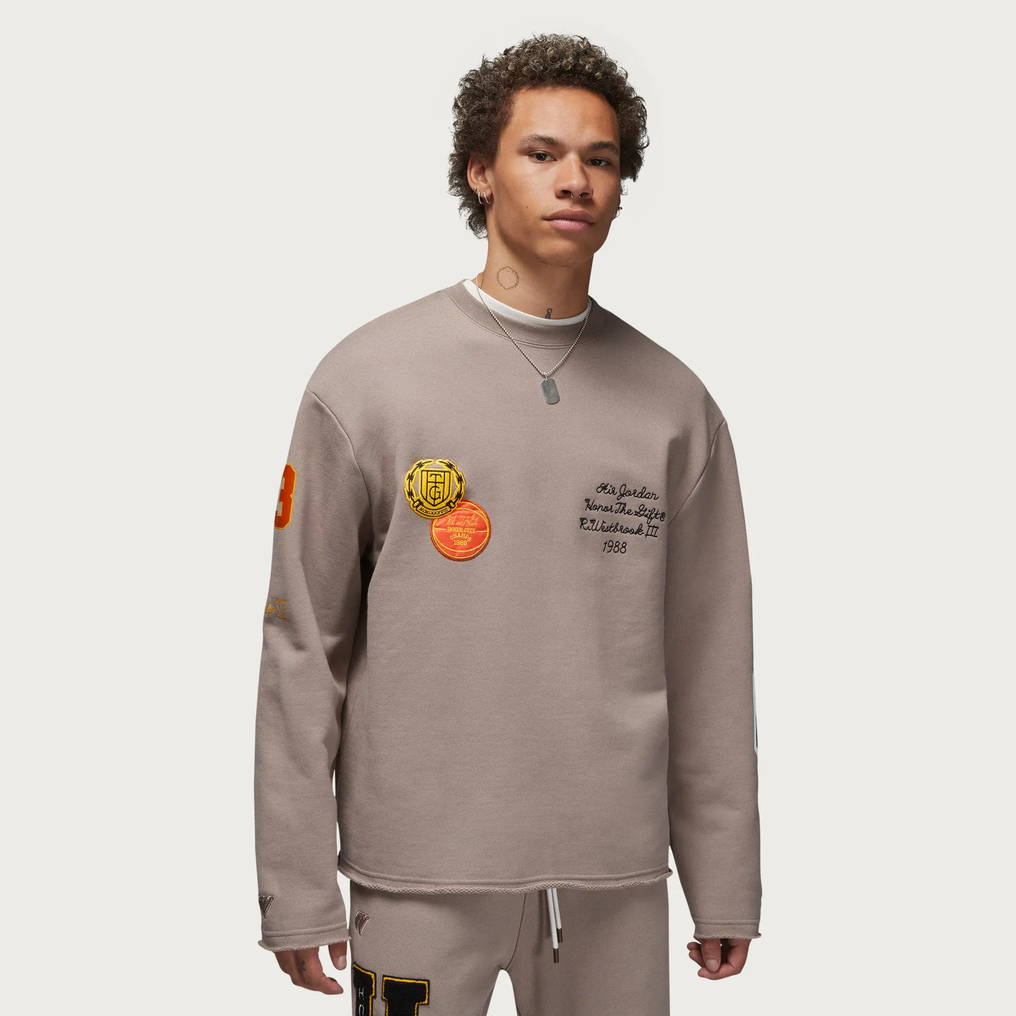 Jordan x HTG® Crewneck - Stone sold by Honor the Gift