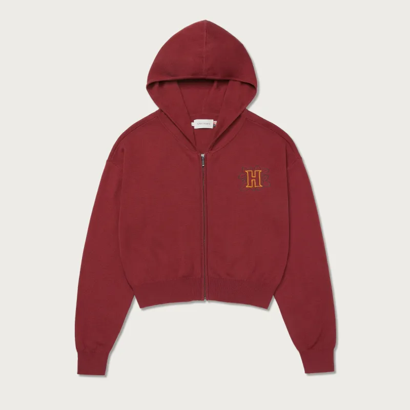 Womens HTG® Jacquard Full Zip Hoodie - Brick made by Honor the Gift