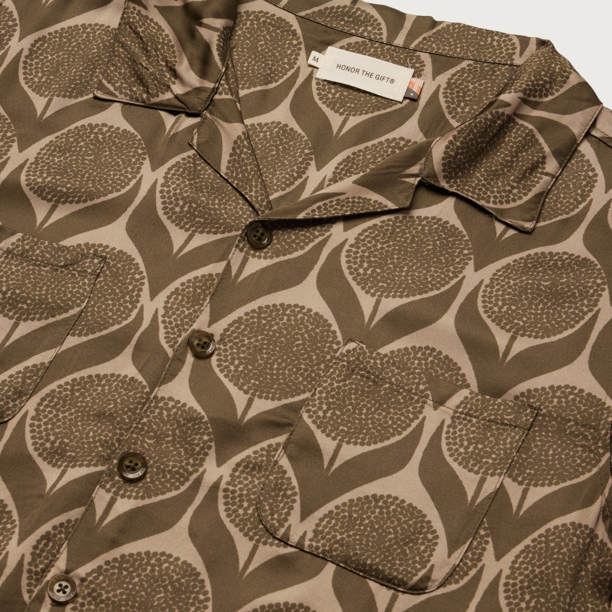 L/S Floral Button Up - Olive sold by Honor the Gift product image thumbnail 3