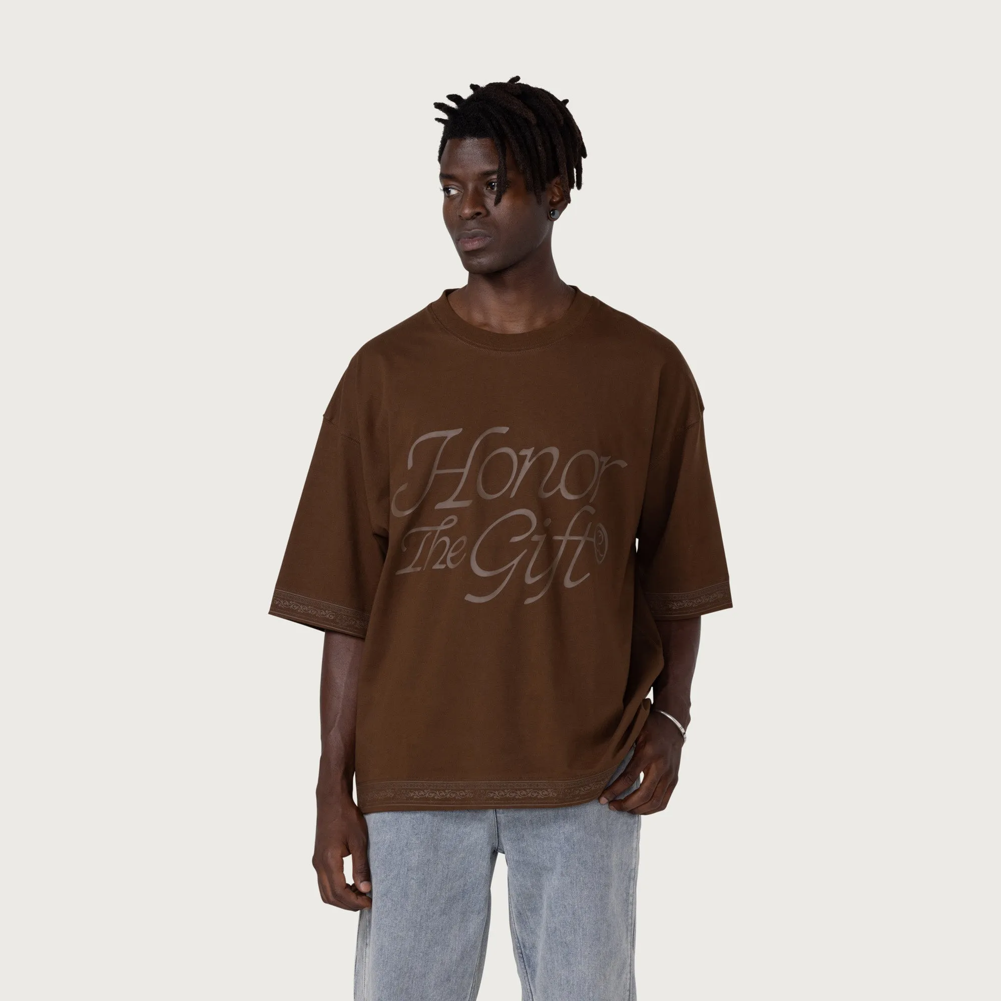 HTG® H Box T-Shirt - Brown sold by Honor the Gift product image thumbnail 3