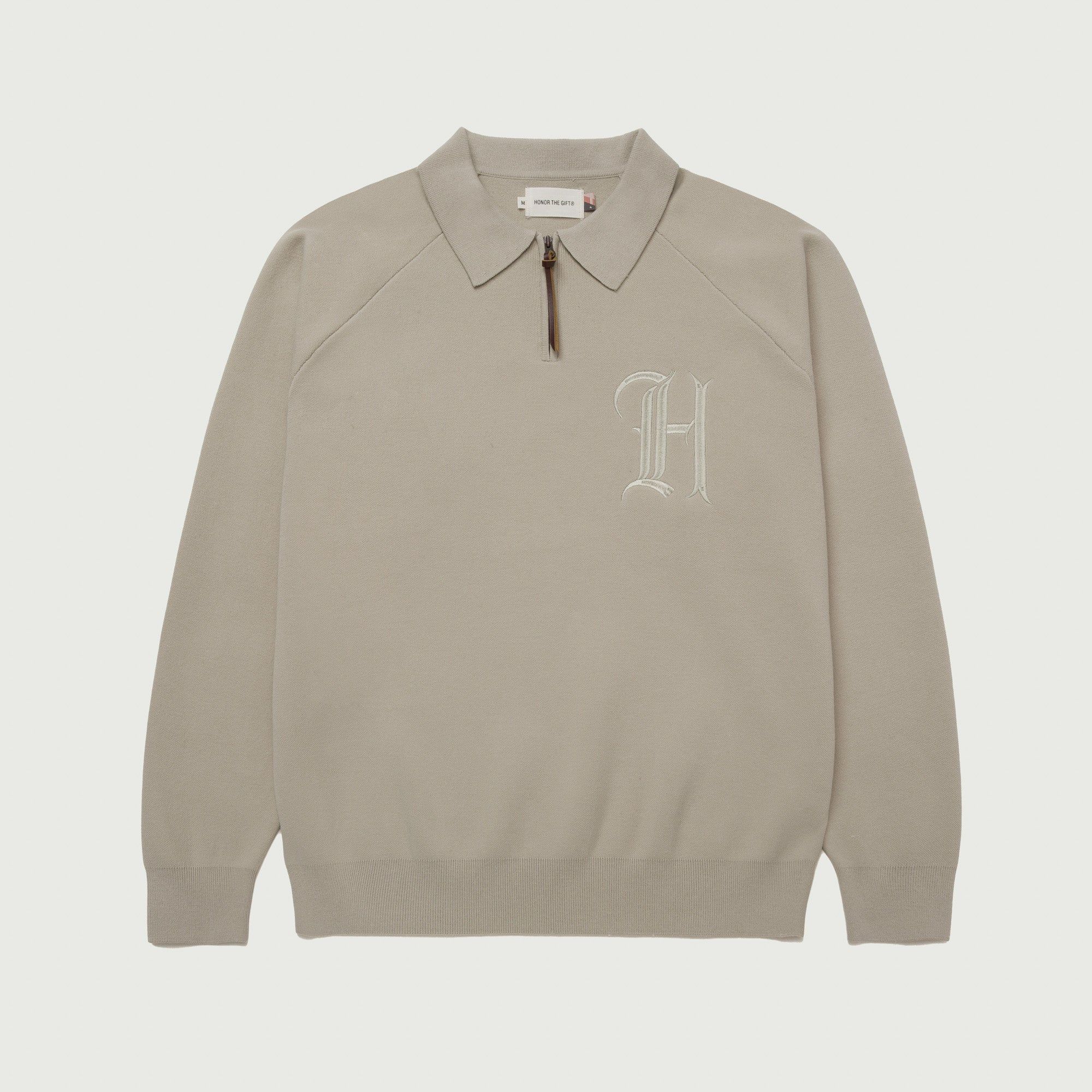 HTG® Zip Henley - Bone sold by Honor the Gift
