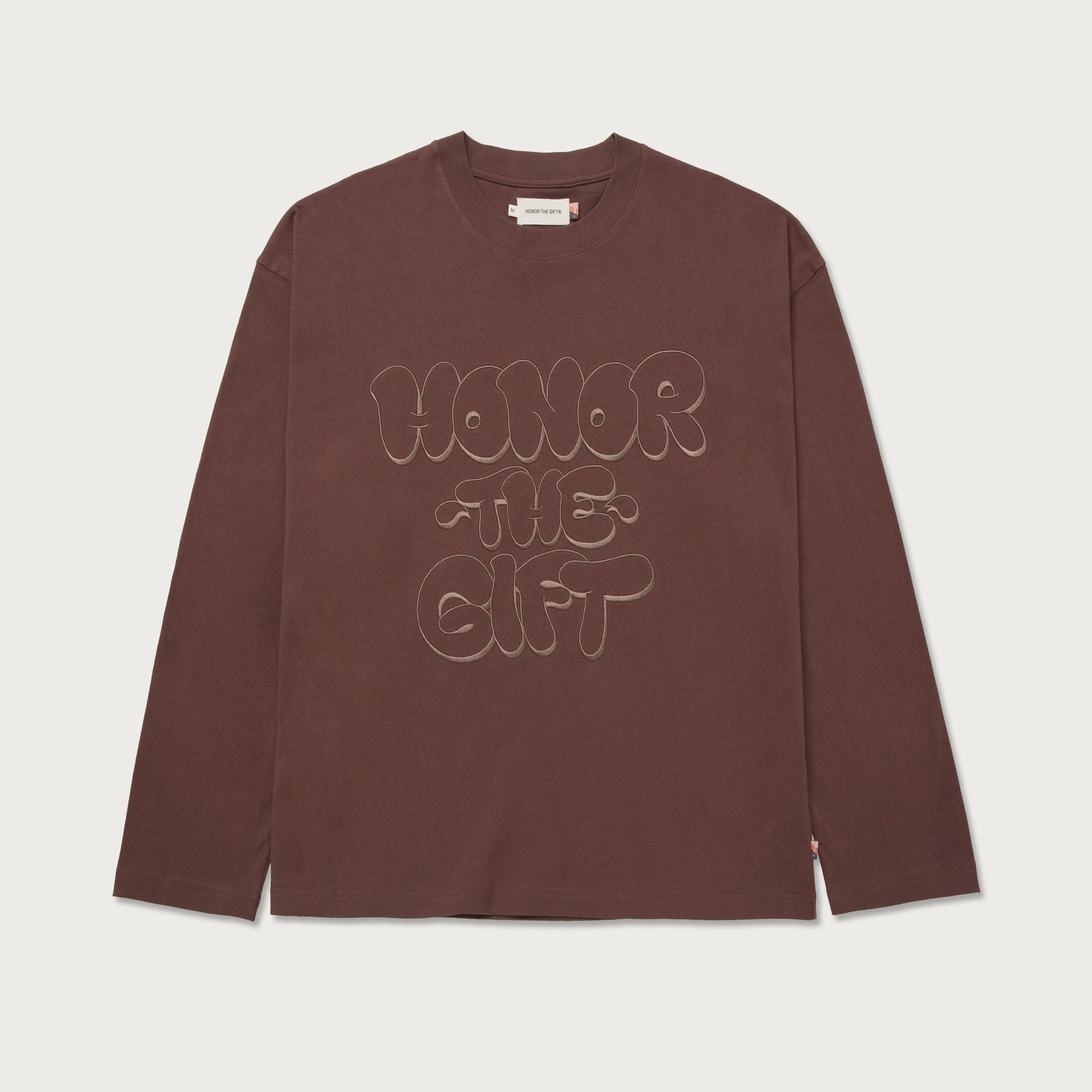 Amp'd Up L/S Tee - Brown sold by Honor the Gift