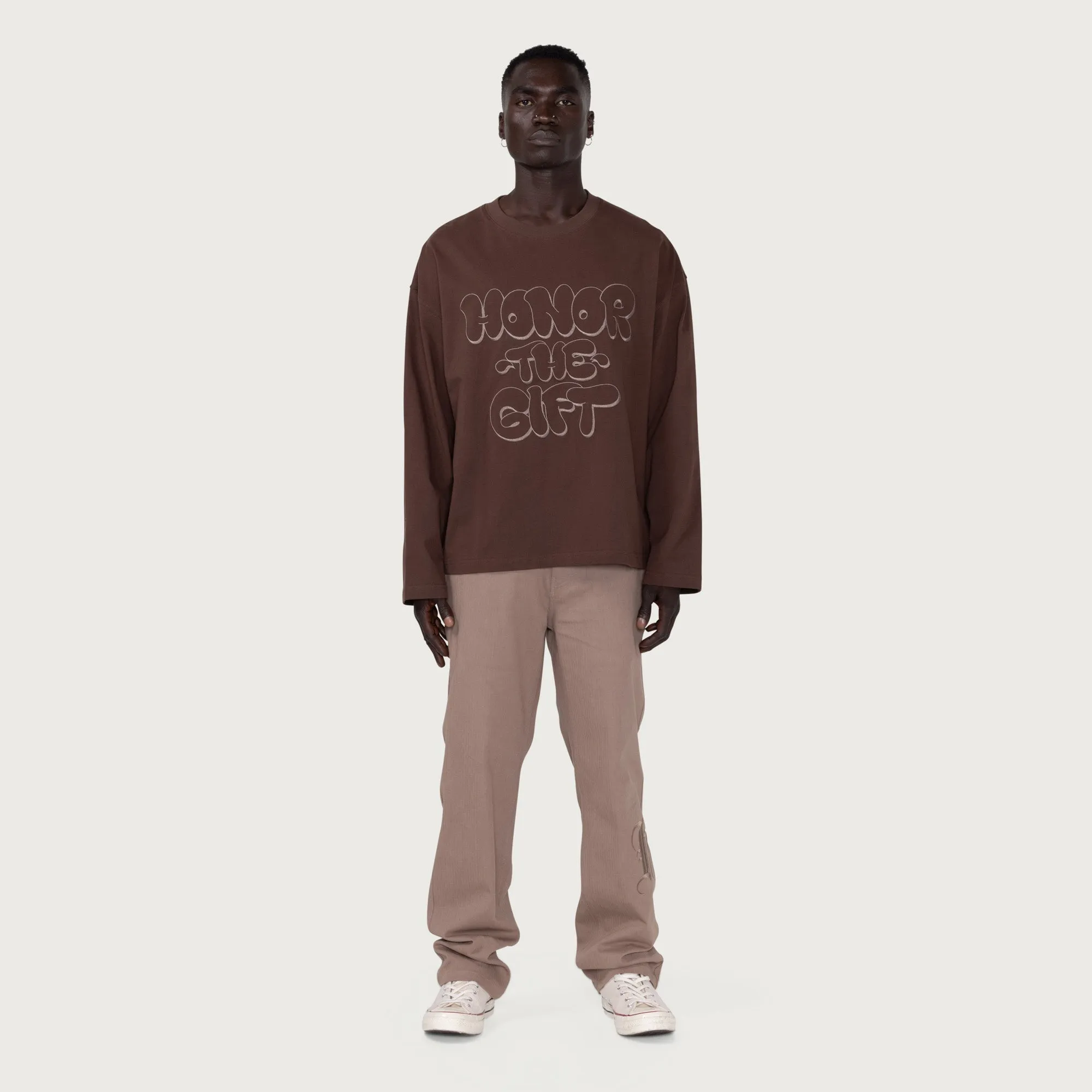 Amp'd Up L/S Tee - Brown sold by Honor the Gift product image thumbnail 3