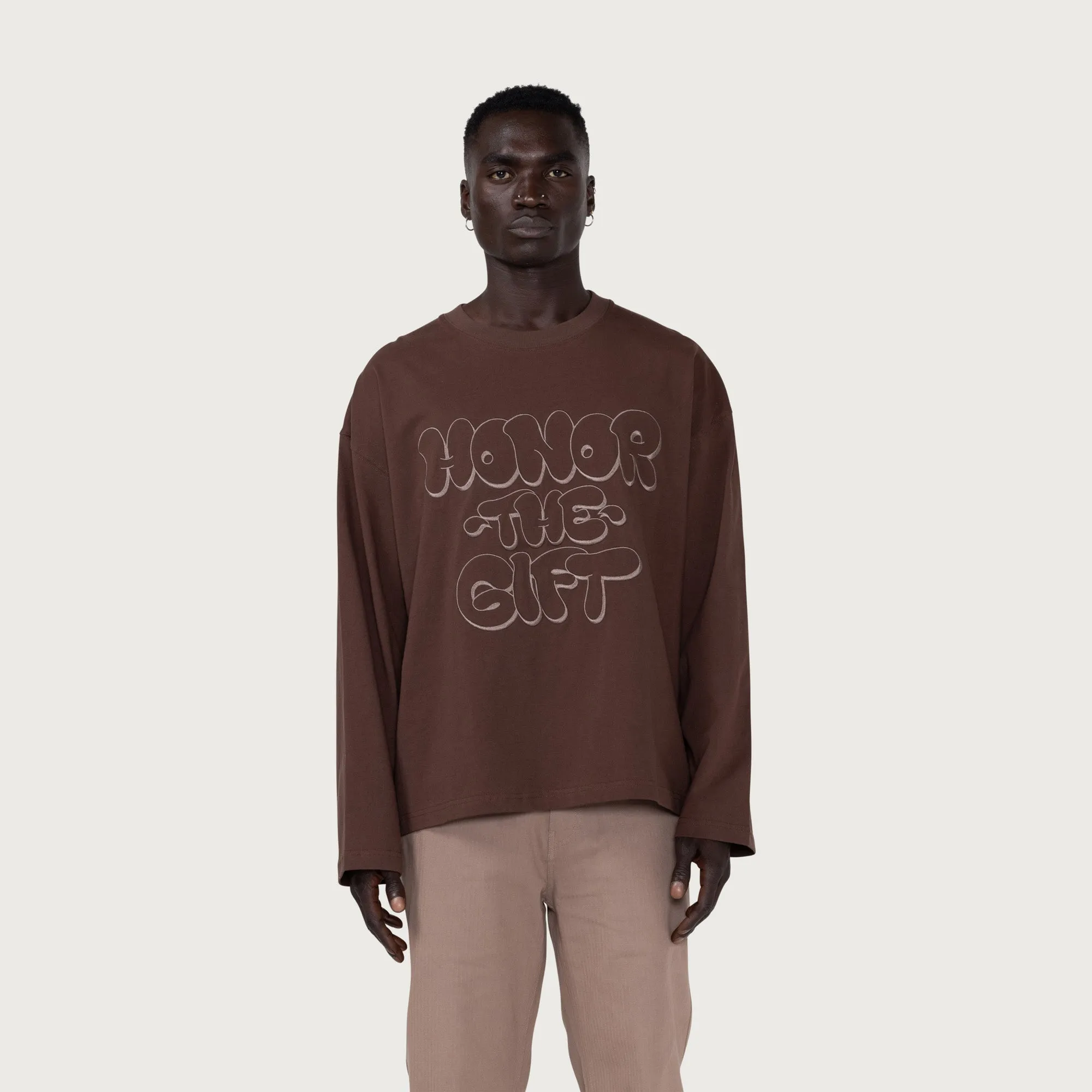 Amp'd Up L/S Tee - Brown sold by Honor the Gift product image thumbnail 5