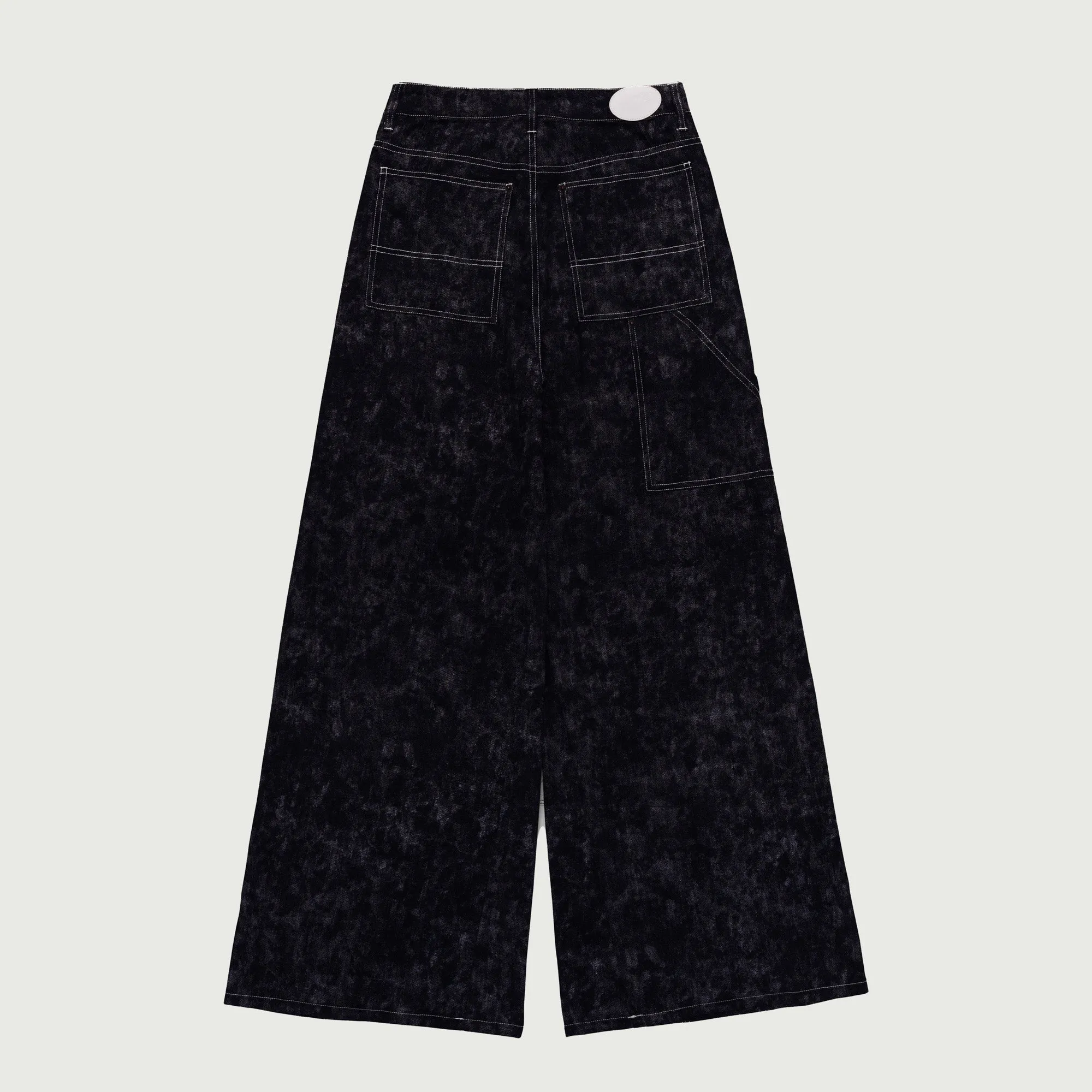 Womens Washed Wide Leg Carpenter Pant - Black sold by Honor the Gift product image thumbnail 2