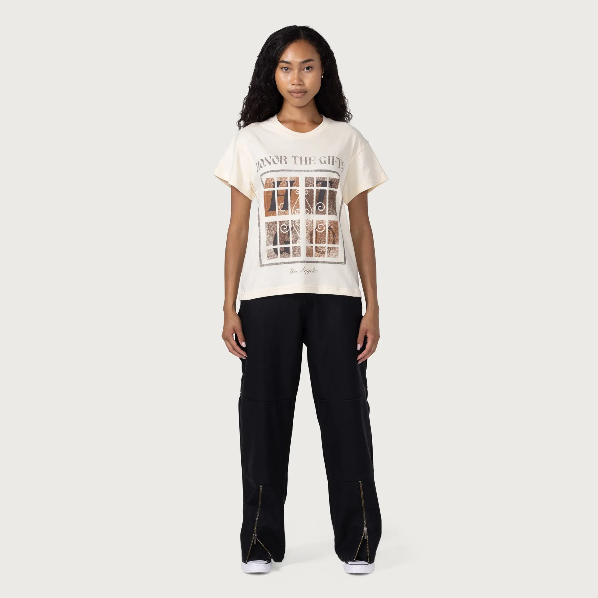 Womens HTG® Window Knit T-Shirt - Bone sold by Honor the Gift product image thumbnail 3