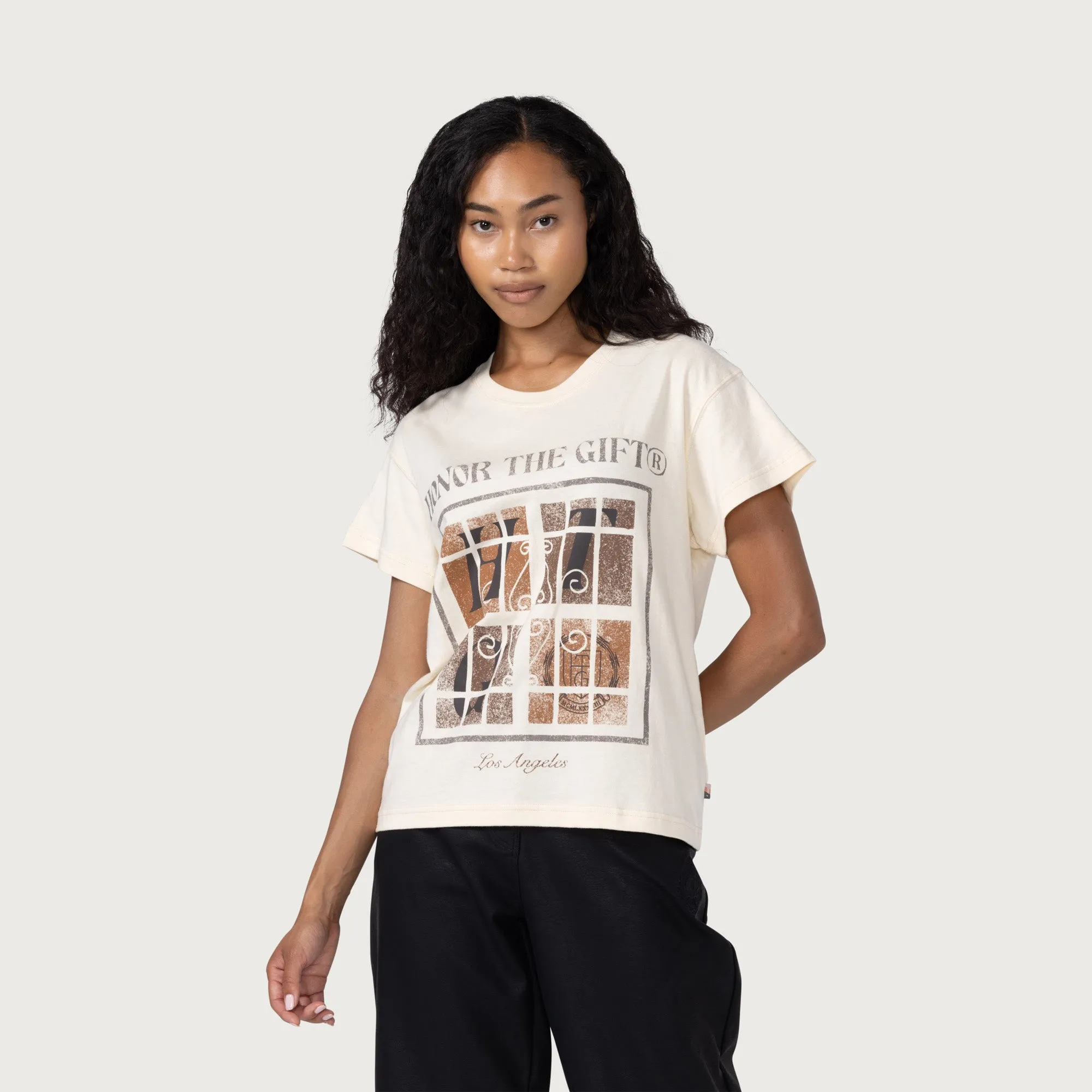 Womens HTG® Window Knit T-Shirt - Bone sold by Honor the Gift product image thumbnail 5