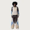 Womens Wide Leg Colorblock Pant - Blue sold by Honor the Gift